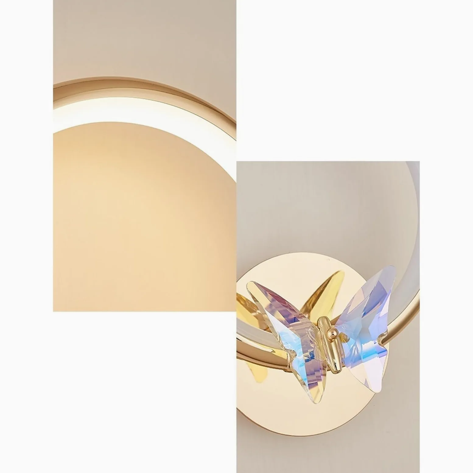 Decorazioni da parete Lampada da parete moderna con decorazione creativa a farfalla for i corridoi delle camere letto per la lettura
