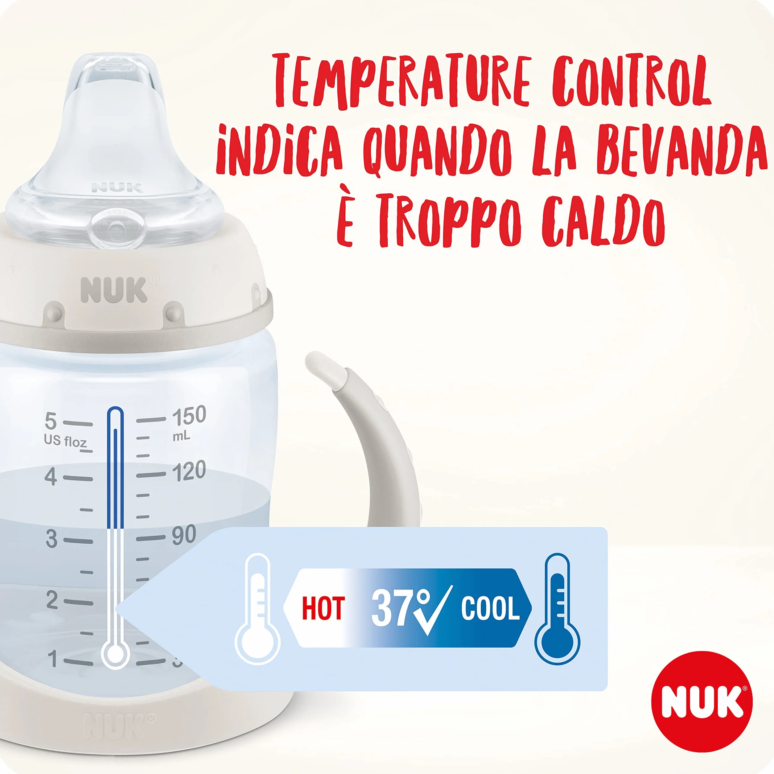 NUK First Choice Bicchiere Antigoccia 150ml 6-18 Mesi Beccuccio Silicone Anti-Colica Winnie the Pooh Rosa