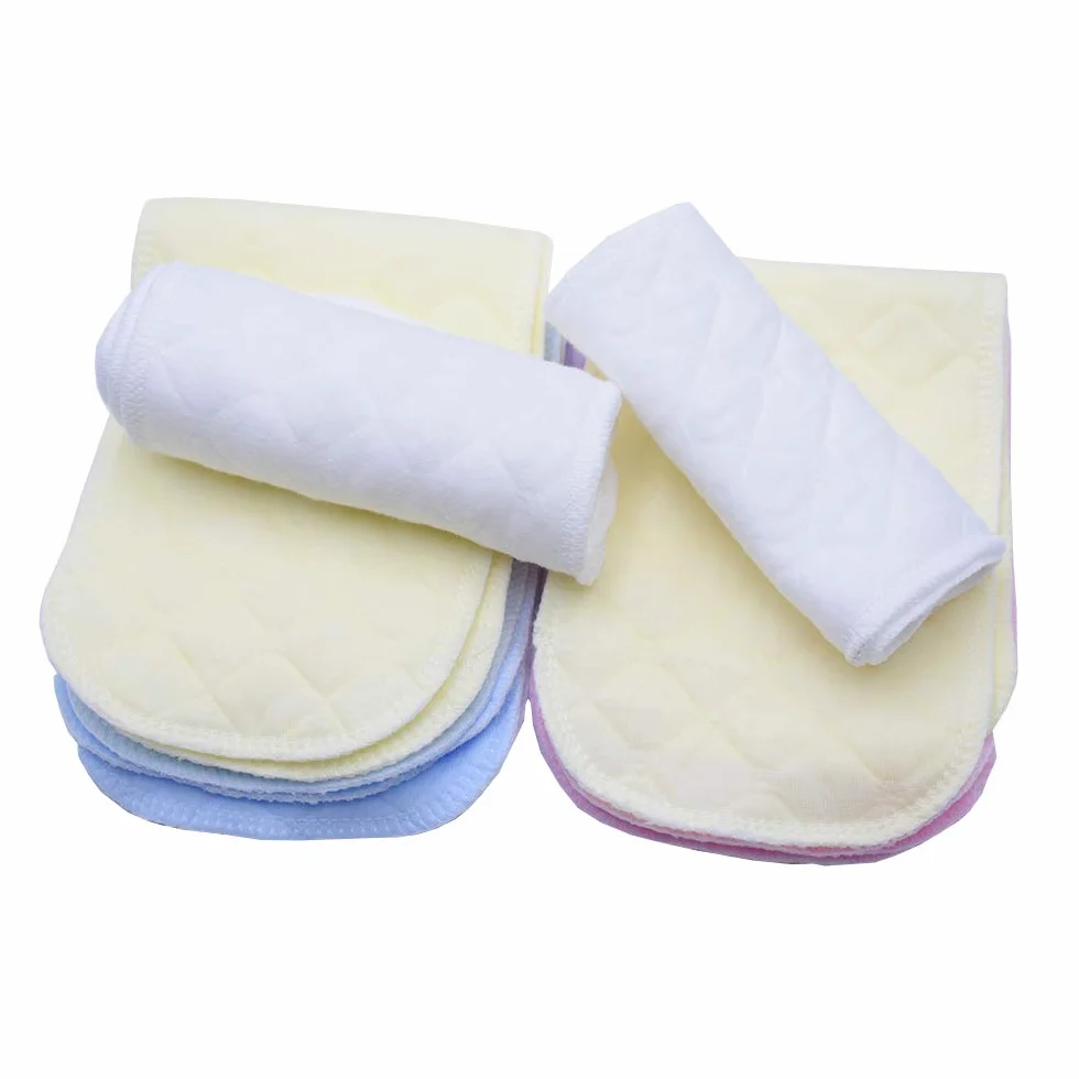 Pannolino Riutilizzabile Cotone Morbido Neonati Multifunzione Inserto Traspirante Assorbimento 32x12 cm 12 Pezzi
