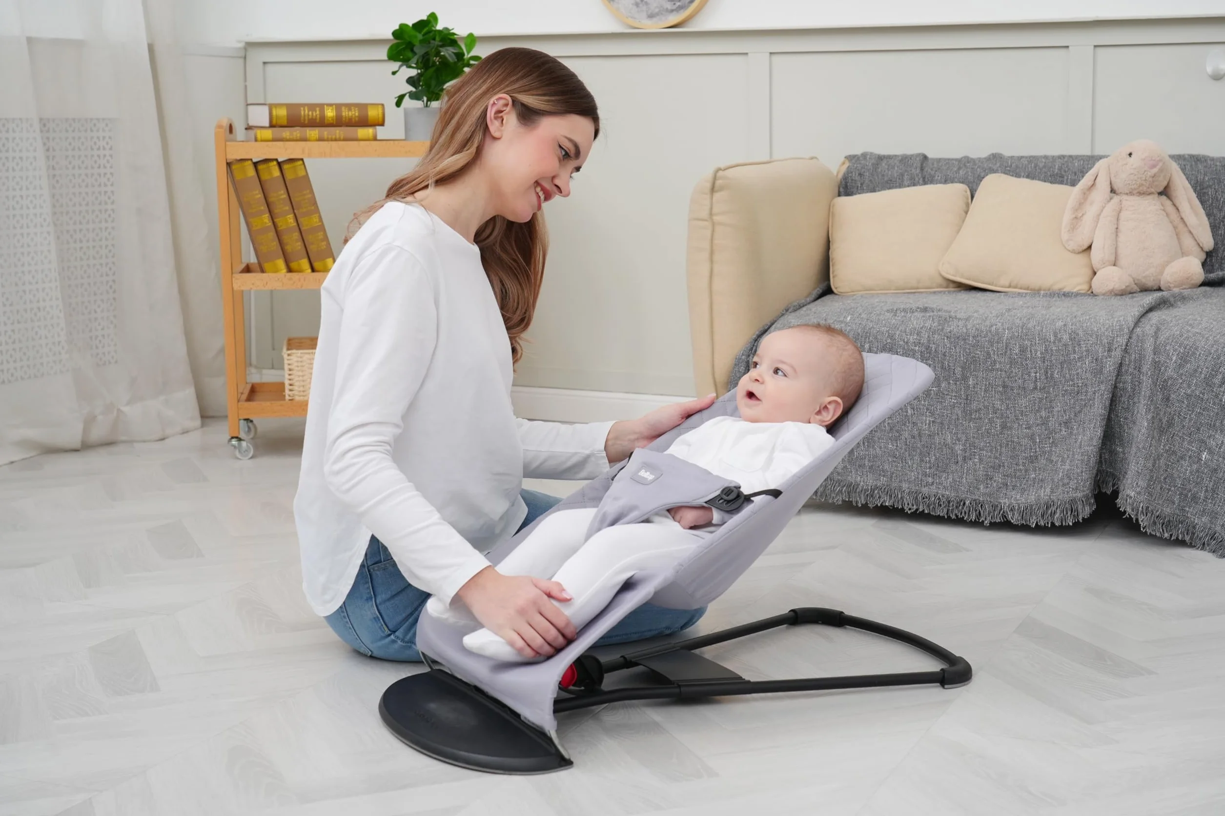 Copertura sdraietta neonati Belltop compatibile con BabyBjörn Balance Soft Bliss ipoallergenico Grigio Chiaro