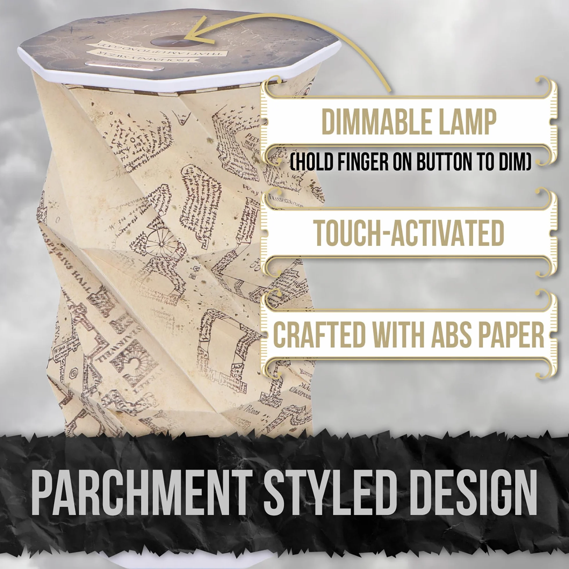 Nemesis Now Lampada a LED pieghevole da 21 cm, con funzione touch, ricaricabile USB-C, prodotto unico per i fan, regali e decorazioni per collezionisti, Harry Potter