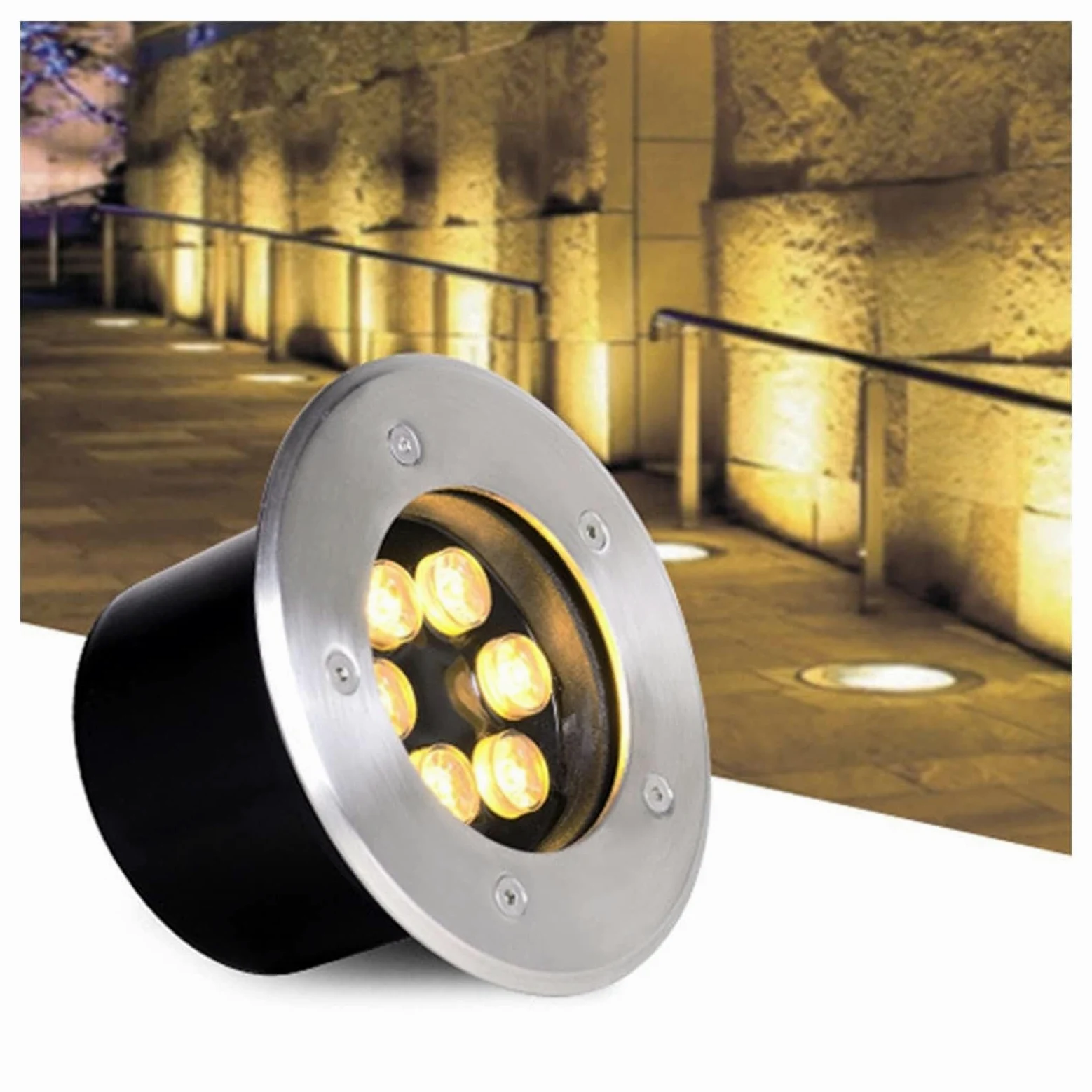 Luci per Laghetto A LED Subacquee per Esterni Giardino Festa Fontana Luce RGB 12V Rotonda A Cambio Colore Spot Ip68 Sommergibile per Paesaggio E Piscina Bianco 9W Verde 15W