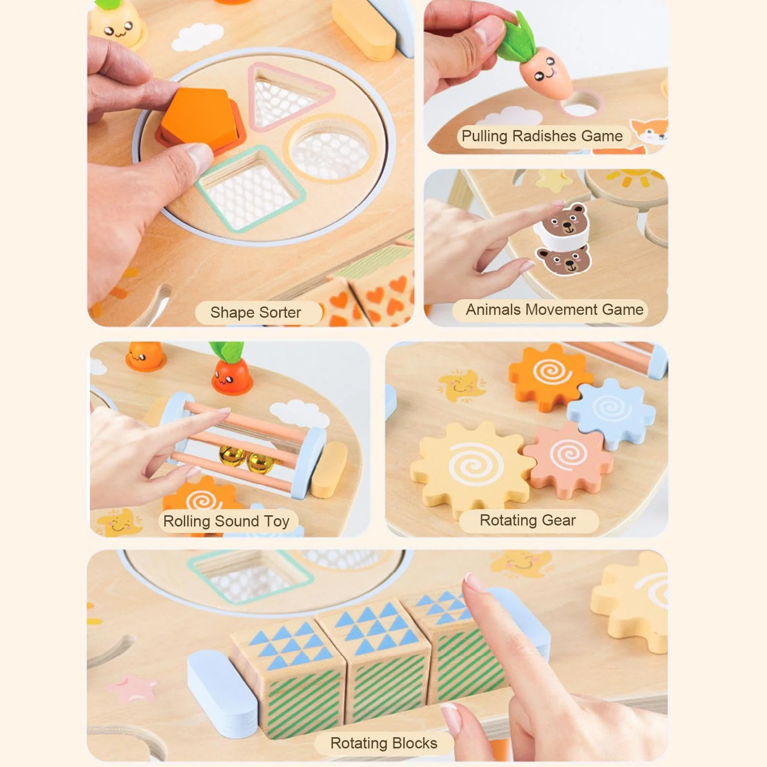 Tavolo Attività per Bambini 1-3 Anni Gioco Interattivo Sensoriale Regalo Compleanno