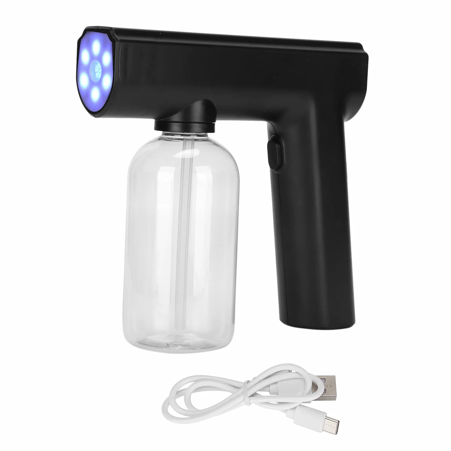 Pistola per Nebulizzazione Nanometrica Portatile Spruzzatore Wireless Elettrico Multifunzionale Nero