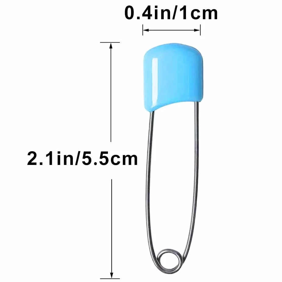 Spille da Balia 50 PCS Spille di Sicurezza Grandi Piccole con Testa Colorata Clip in Plastica