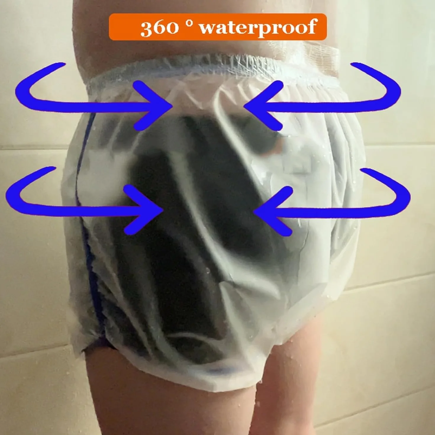 Protezione Contro L'Incontinenza Biancheria Intima Pannoloni Per Anziani Mutanda Plastica Slip Urinare Notte Uomo XL