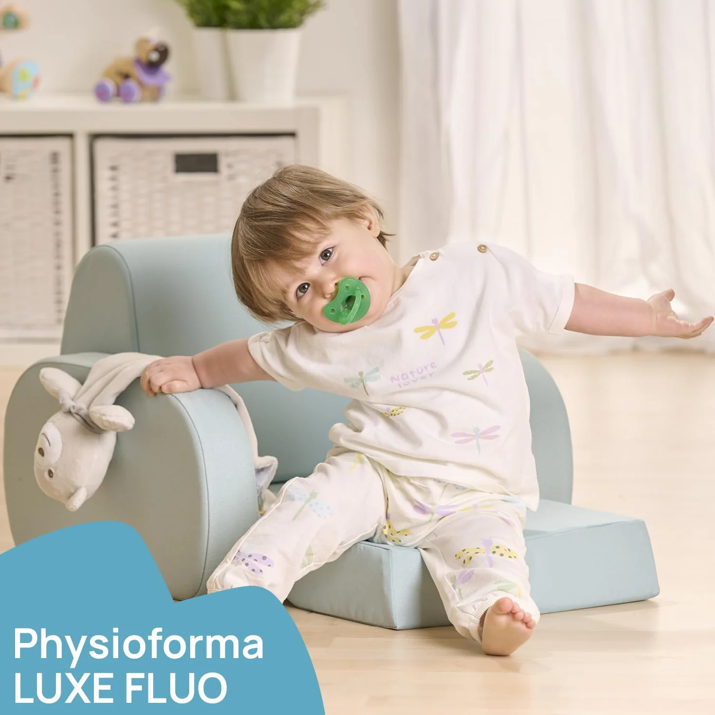 Chicco PhysioForma Gommotto Luxe Fluo Ciuccio Silicone 16-36 M Set 2 Pezzi