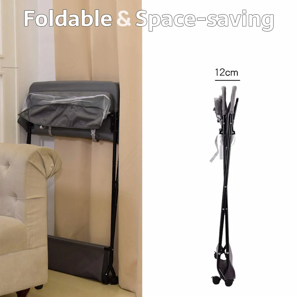 Fasciatoio Pieghevole e Mobile Multifunzionale con Misura, Tavolo Cambio Pannolini Bebè MAX 50 kg
