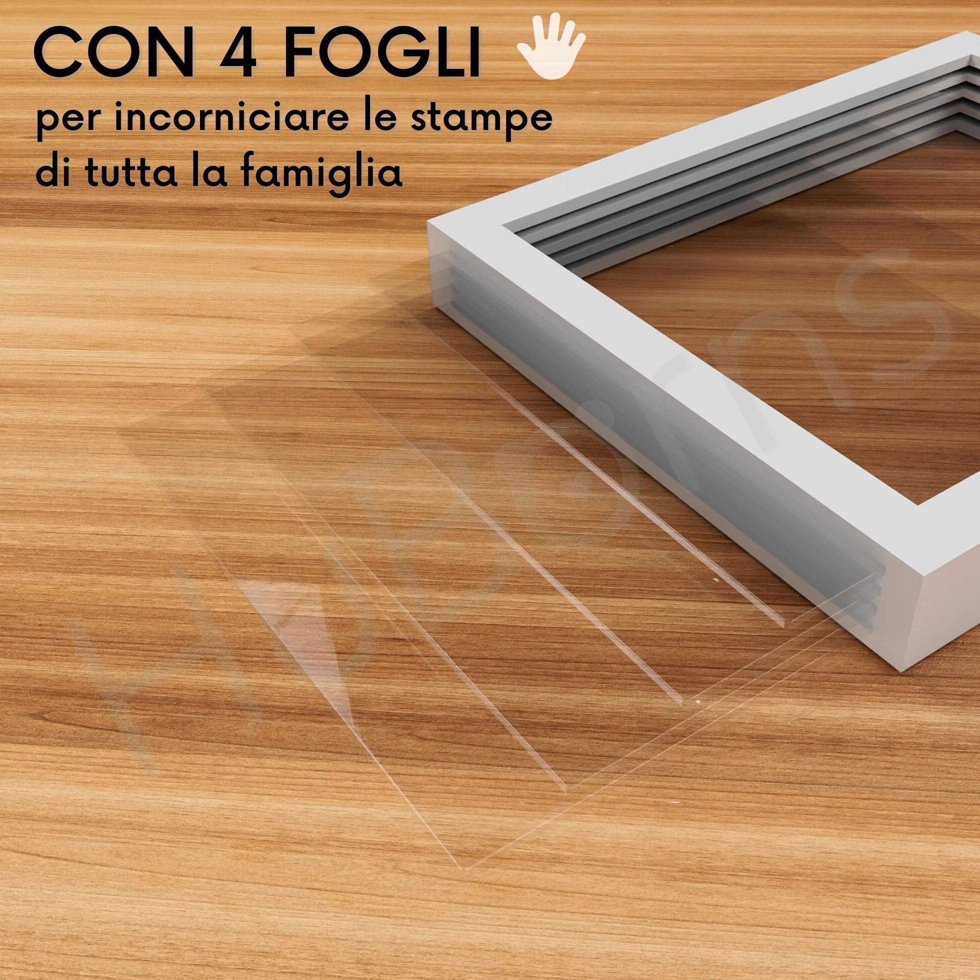 Kit Impronta Mani e Piedi Neonati, Cornice con Spazio per 4 Impronte, Set Regalo Neonato