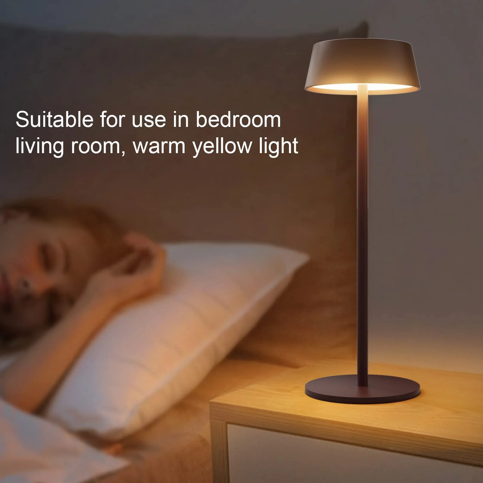 K-Bright 2 pezzi Lampada da tavolo, Luce calda Colore 3000K, Impermeabile IP54 lampade da tavolo senza fili, Ideale per cene in giardino, pub, feste, terrazze(Rosso ruggine)