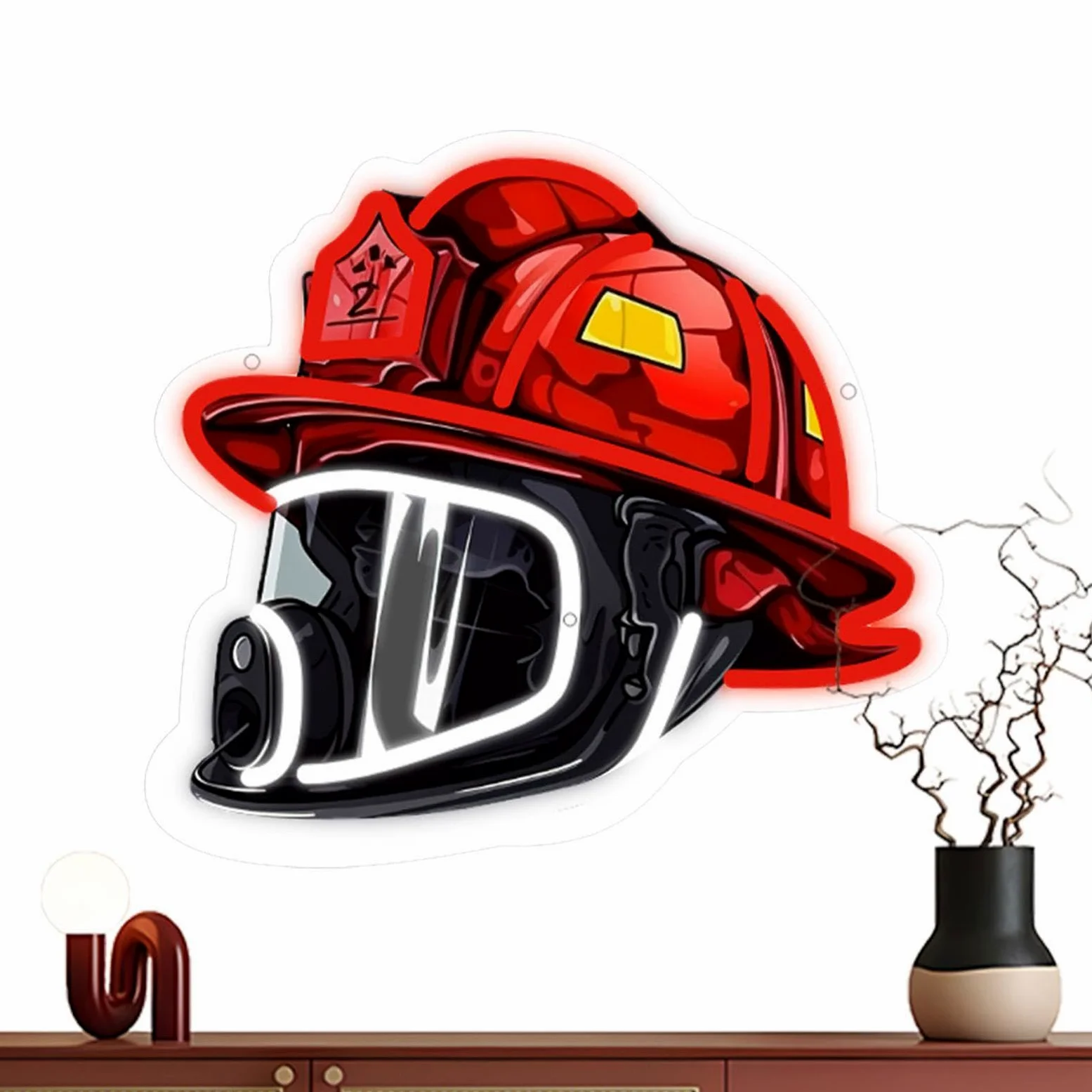 Insegna al neon a LED regolabile, alimentata tramite USB, rossa e luminosa | Lampada decorativa da parete per bar, salotto, ristorante, camera da letto, ufficio, negozio, officina, stazione