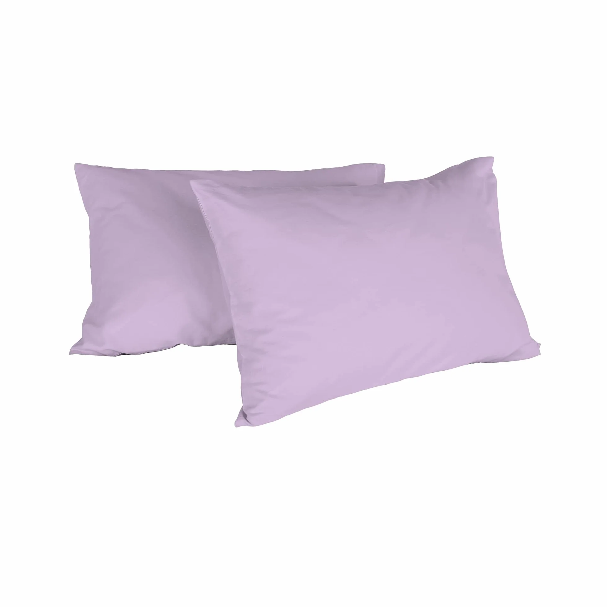 Coppia Federe 100% Cotone 50x80 cm con Patella Interna LILLA