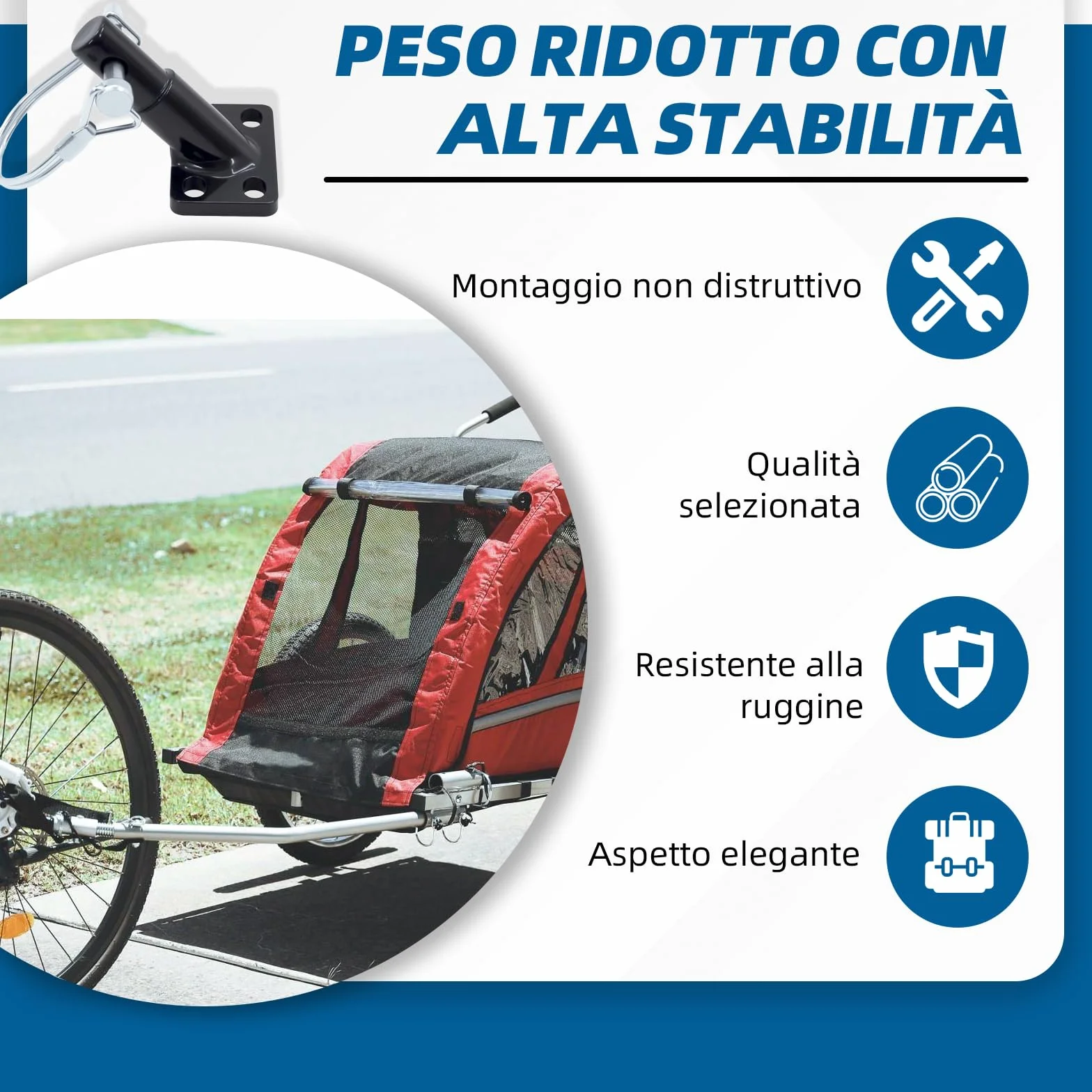 Thule Burley Croozer Adattatore Universale Coppia per Rimorchio Bici 17 mm