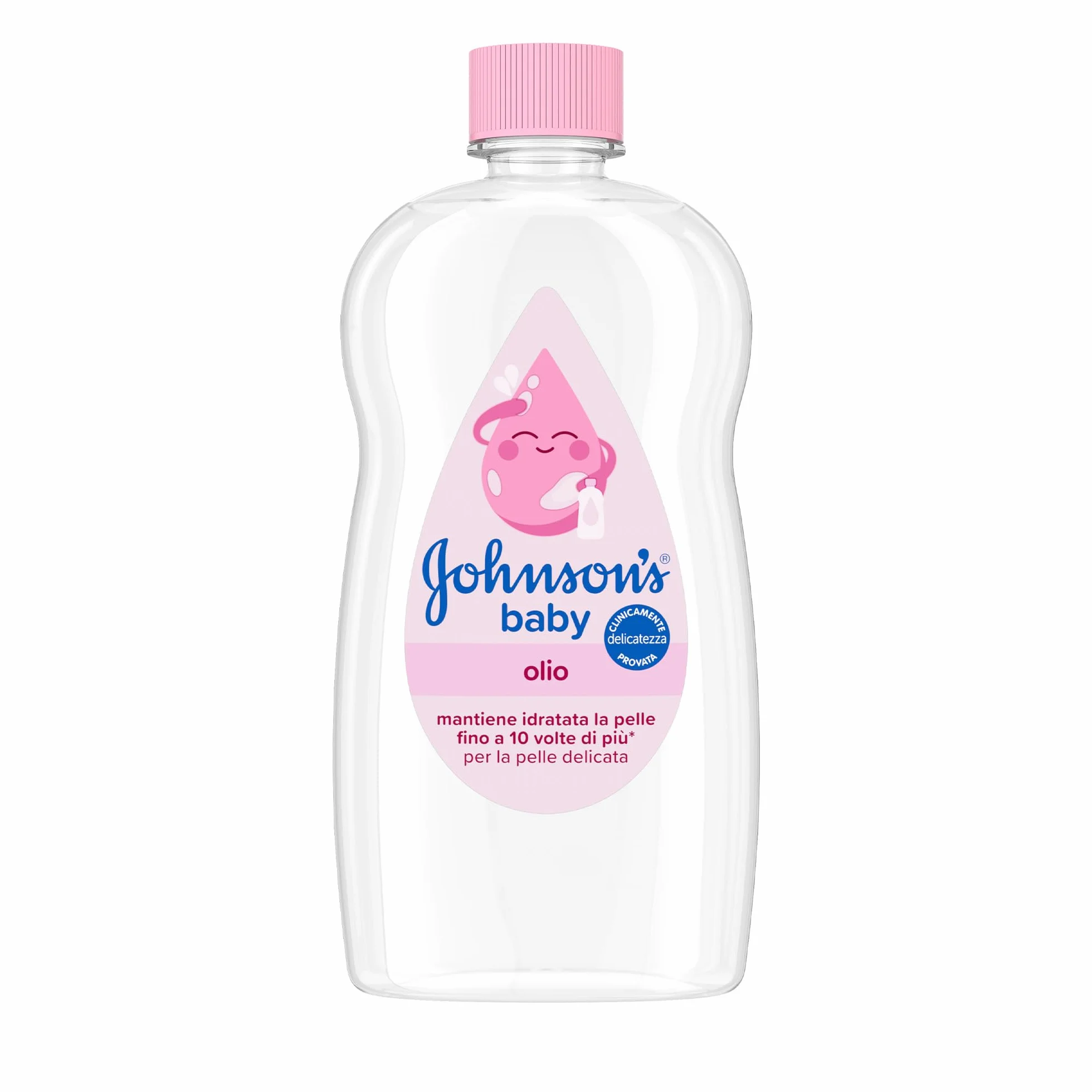 Johnson's Baby Olio per la Pelle Delicata 500 ml, Olio neonato idratante e protettivo