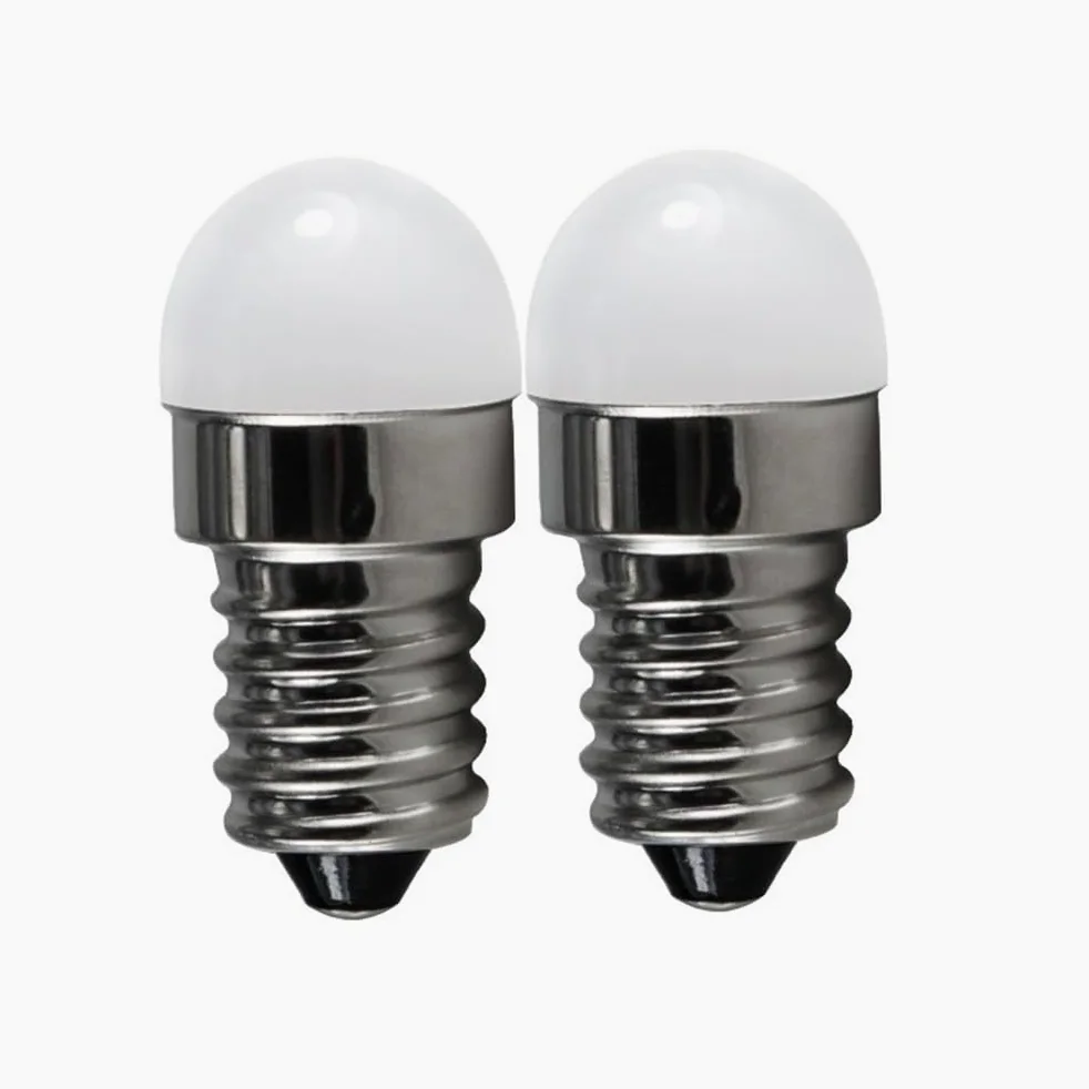 RZL LED Lights 10pcs Spotlight Lampadina a LED Mini E14 AC DC 12V 24 V 60 V 1.5W Piccolo Shell Shell Milky Pendente Frigorifero Frigorifero Frigorifero 12 24 Volt Lampada a candela