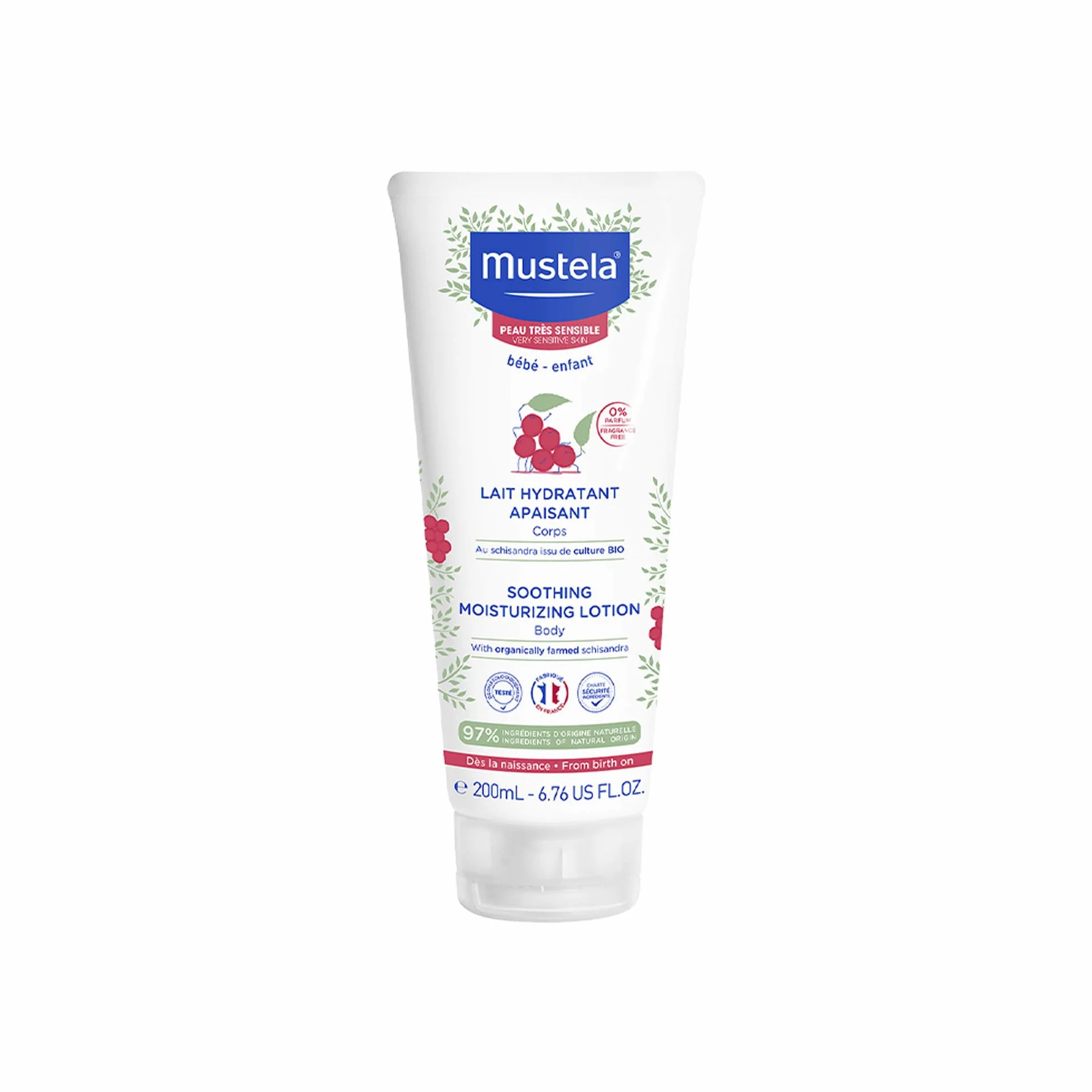 Mustella Latte Corpo Lenitivo al Perseose di Avocado BIO 200ml Idratazione Quotidiana Pelle Ipersensibile