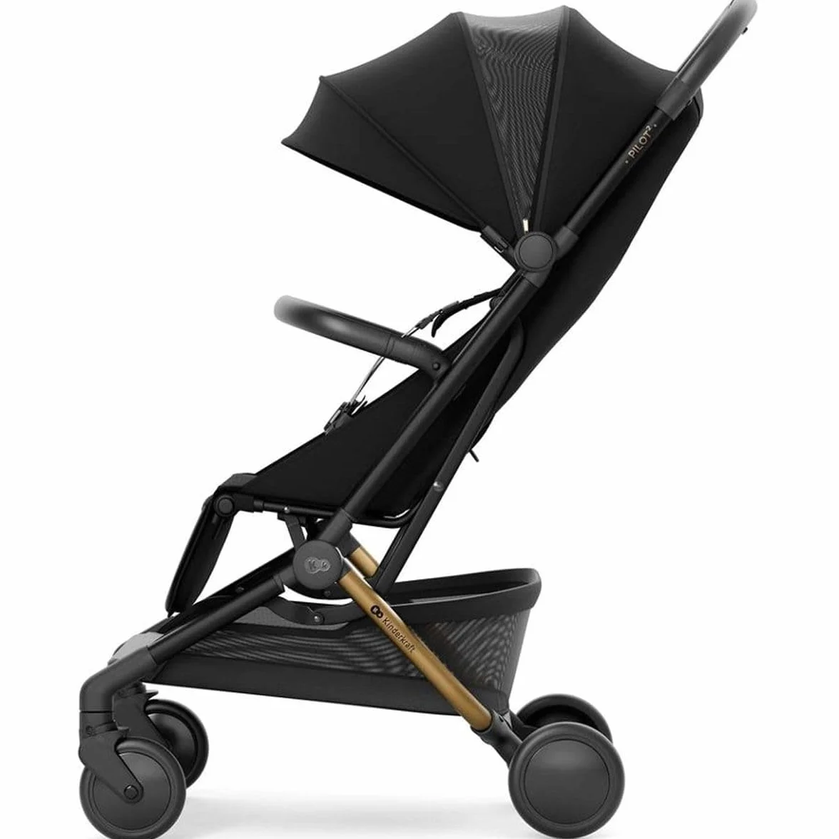 Kinderkraft PILOT 2 Passeggino Leggero Pieghevole UPF 50+ Cinture 5 Punti Nero