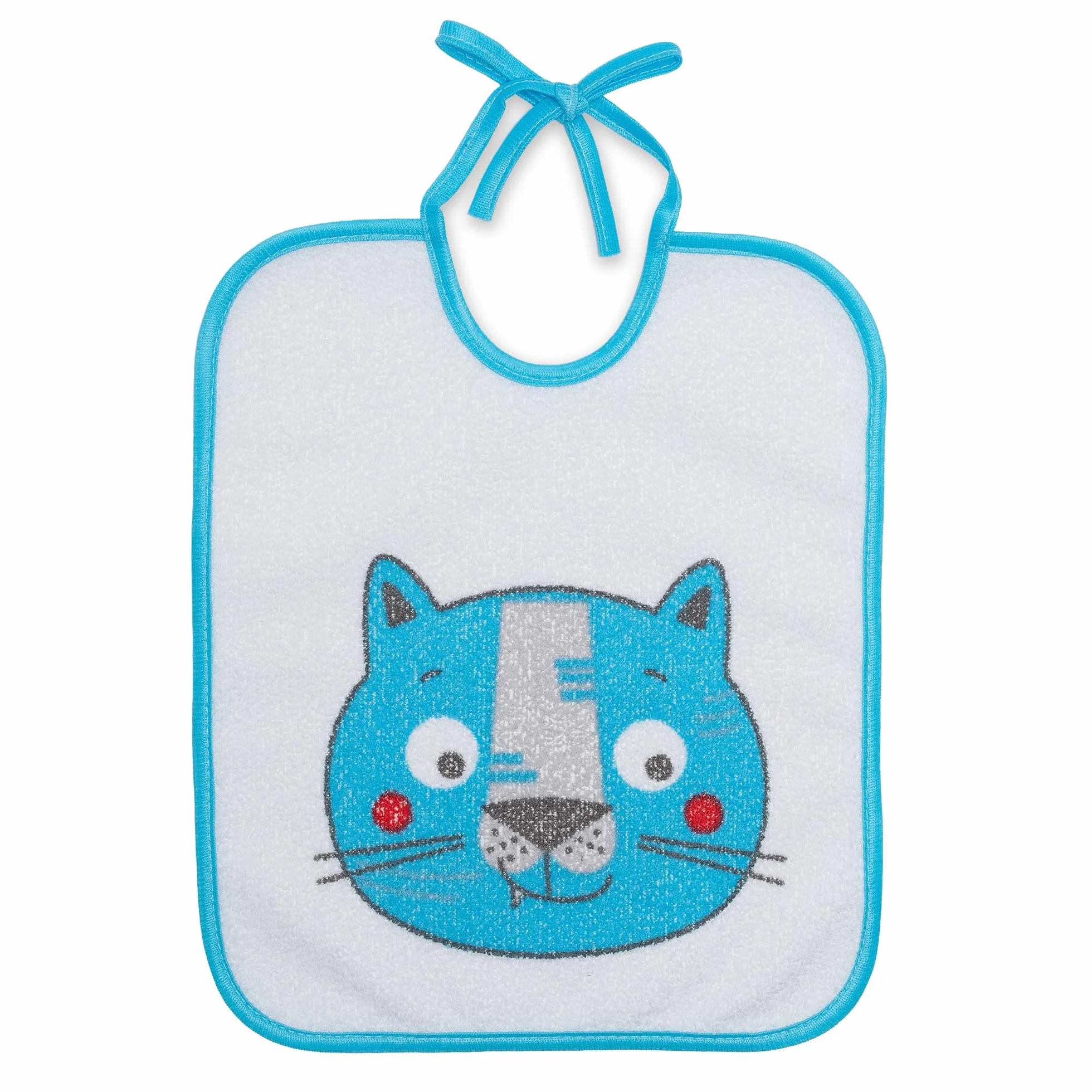 Bavaglini Impermeabili 73% Cotone 27% Poliestere Confezione da 7 23x27 cm per Bambini 6-18 Mesi