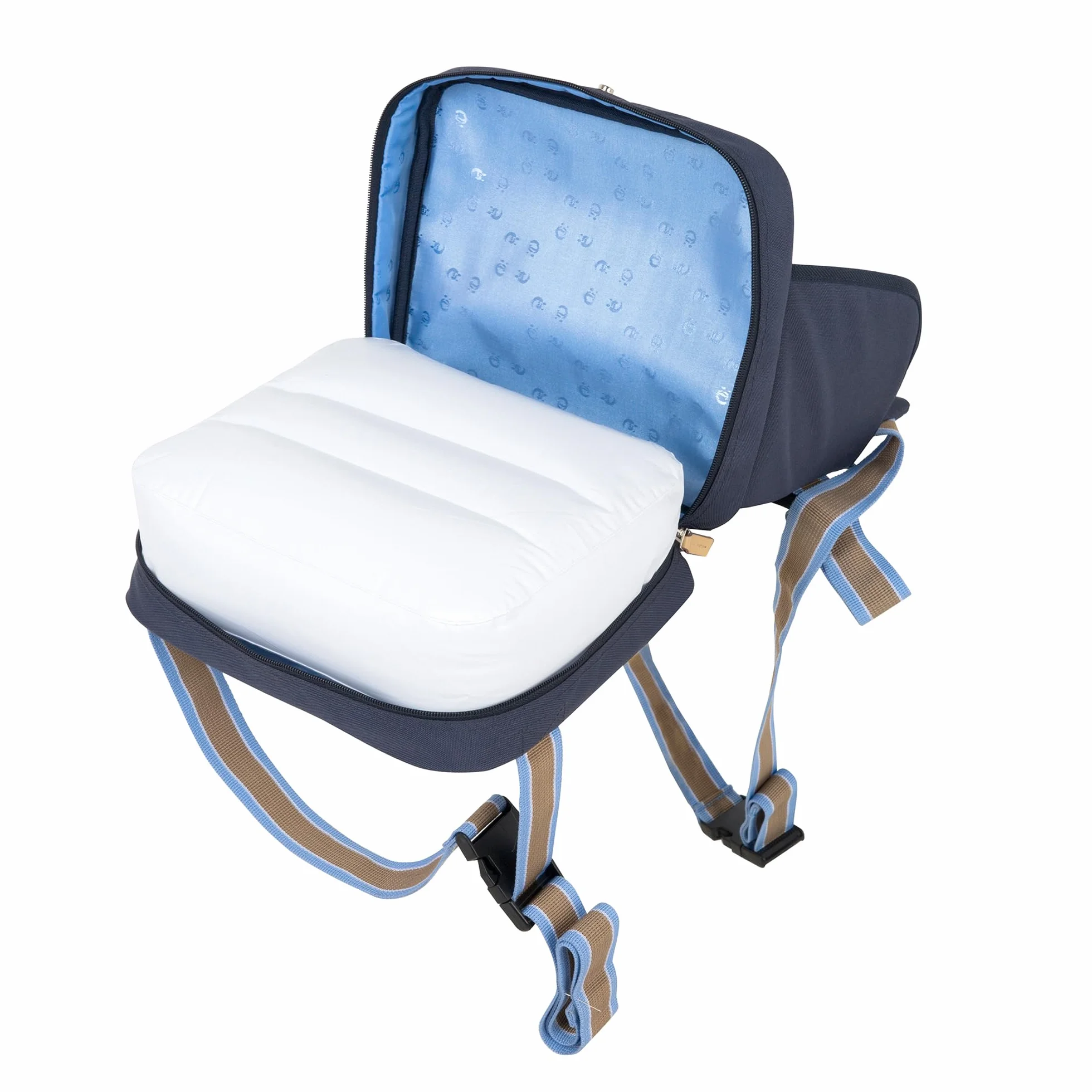 roba Booster Seat Seggiolino Gonfiabile per Bambini, Parti Laterali Rialzate, Leggero, Trasportabile, Blu Scuro