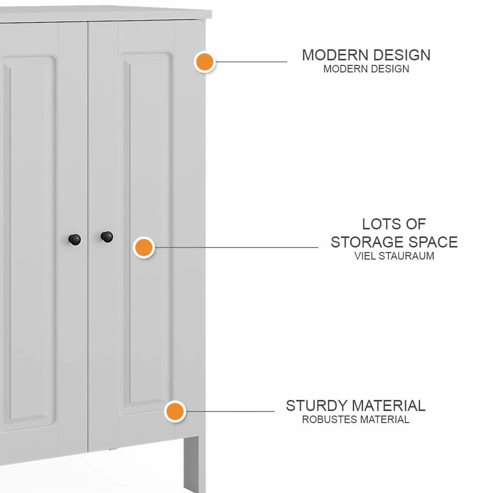 VitaliSpa Guardaroba bambini Ajaton 70 x 120.6 cm Bianco