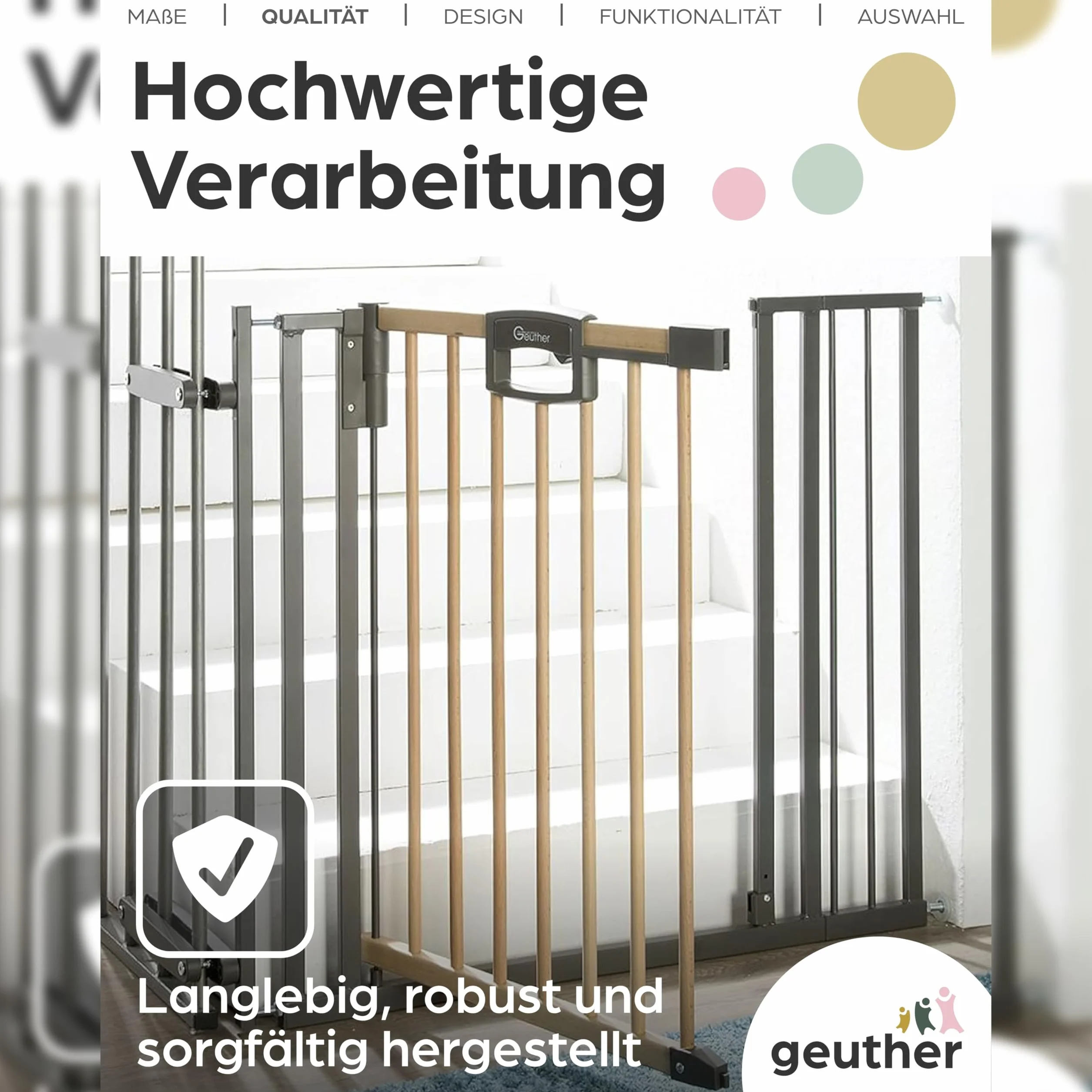Geuther Prolungamento Easylock Plus Easylock Wood Plus 16 cm Bianco TÜV/GS