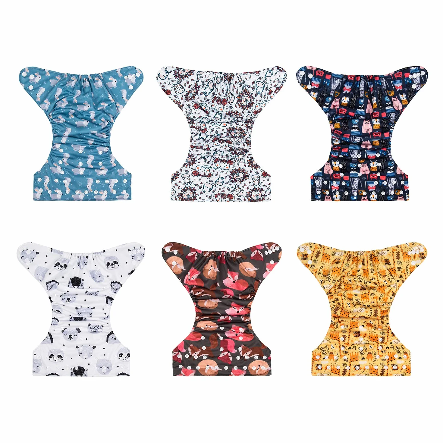 Alva Baby Pannolini lavabili riutilizzabili in tessuto 6 pz 12 inserti