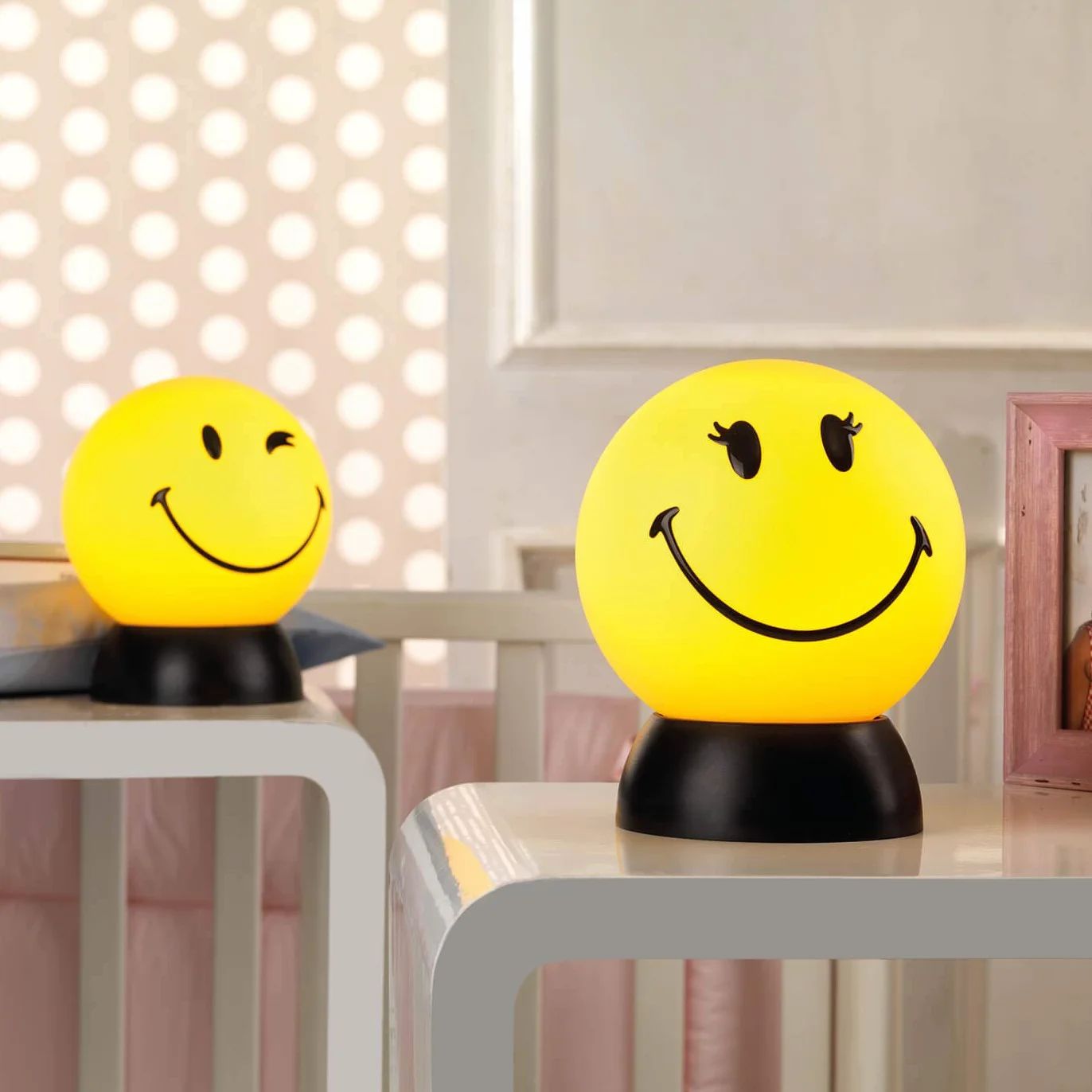 ONLI - Lumetto Smiley World BIRBO giallo con lampadina LED