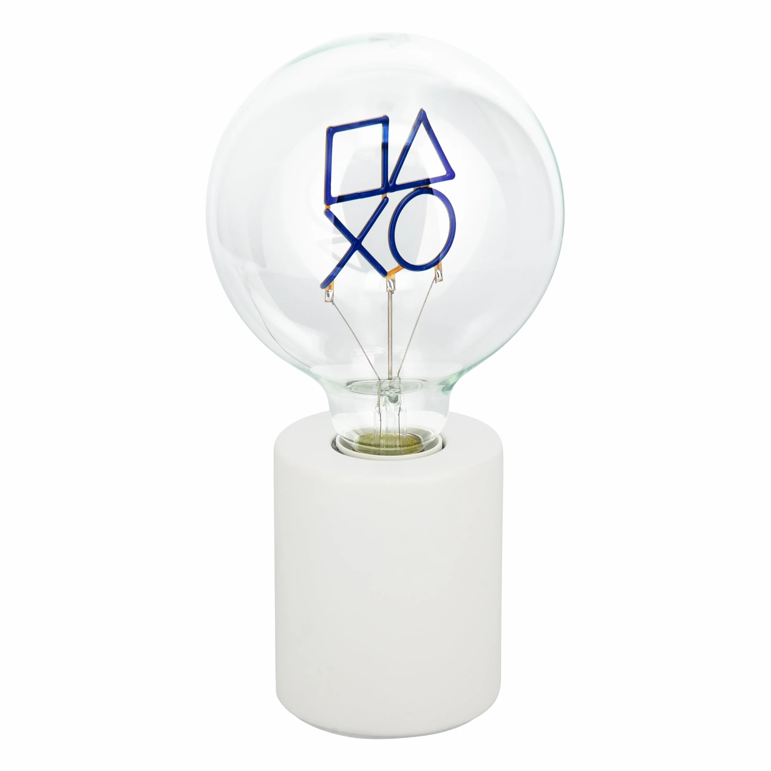 Paladone, Lampada con lampadina neon a LED decorativa con simboli PlayStation, con lampadina in vetro E27, regalo giocatore Sony con licenza ufficiale, per decorare camere da letto, case, sala giochi