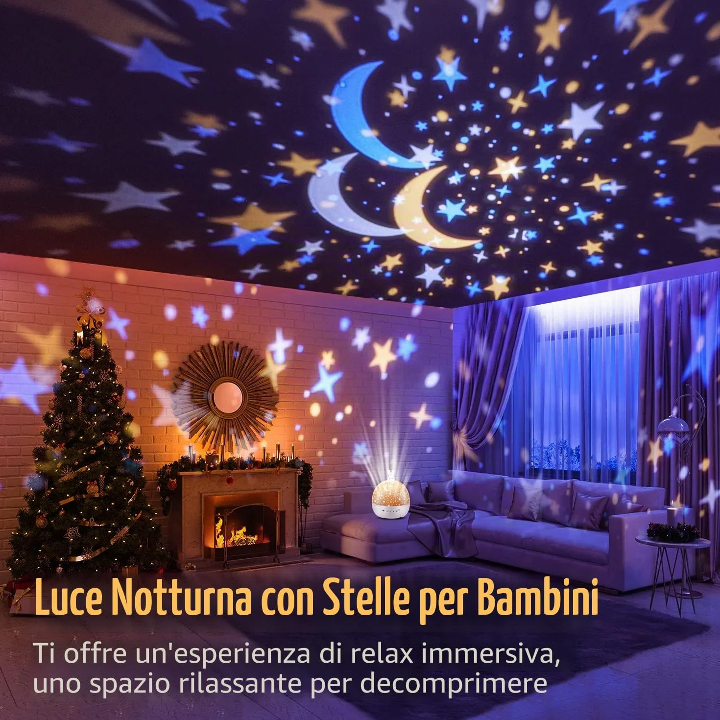 Proiettore Stelle Soffitto,315Colori+15Film Luce Notturna Bambini,Bluetooth Musica Carillon Neonati,Ricaricabile&Telecomando Gioco Bambino 1 2 3 4 5 anno,Regalo Neonato Regalo Bambina 1 2 3 4 5 6 anni