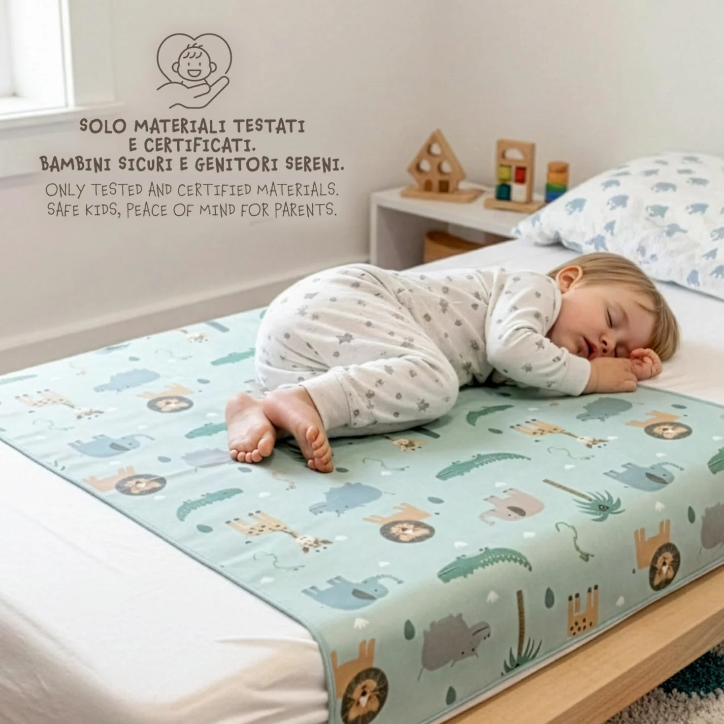 PERLETTI Traversine Letto Bambino Neonato Impermeabili Pacco Doppio 70x90 cm