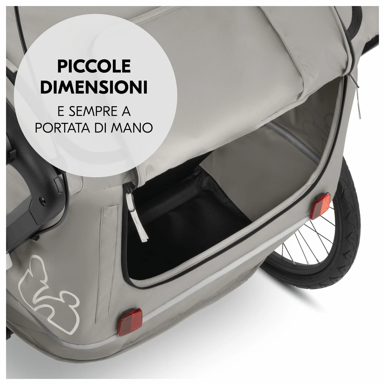 Hauck Bike N Walk Duo Parapioggia per Rimorchio Bici Bambini 67x64x100 cm Copertura Antipioggia Trasparente