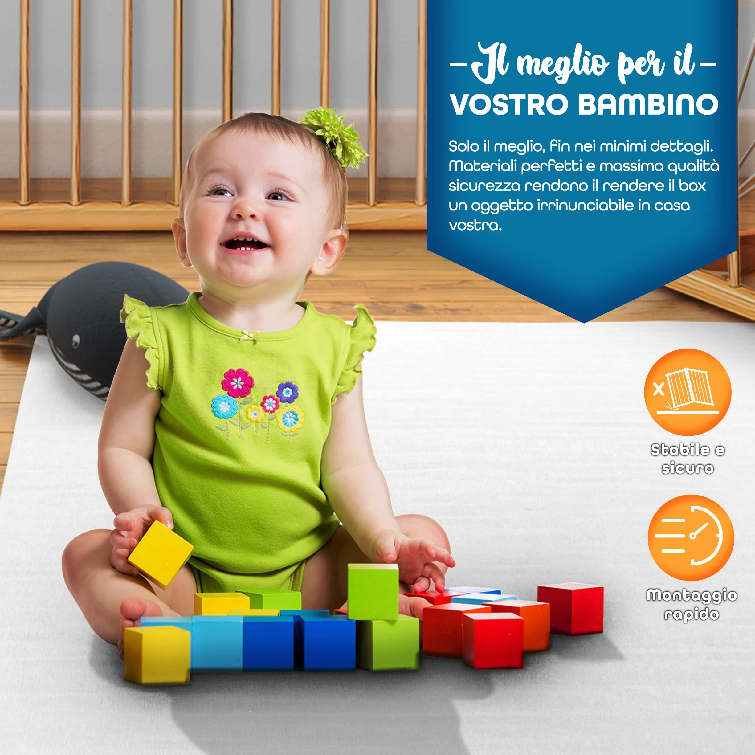 KIDUKU® XXL Box per Bambini Barriera di Sicurezza 7,2 m Pieghevole con Porta 8 Elementi Grigio