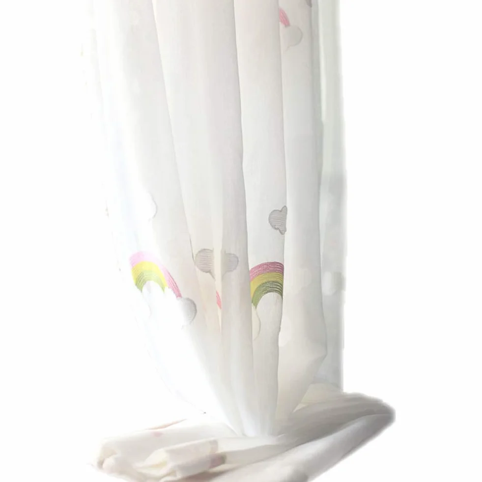 Tenda Trasparente Arcobaleno con Gancio Oscurante per Bambini 150x270cm 1 Pannello