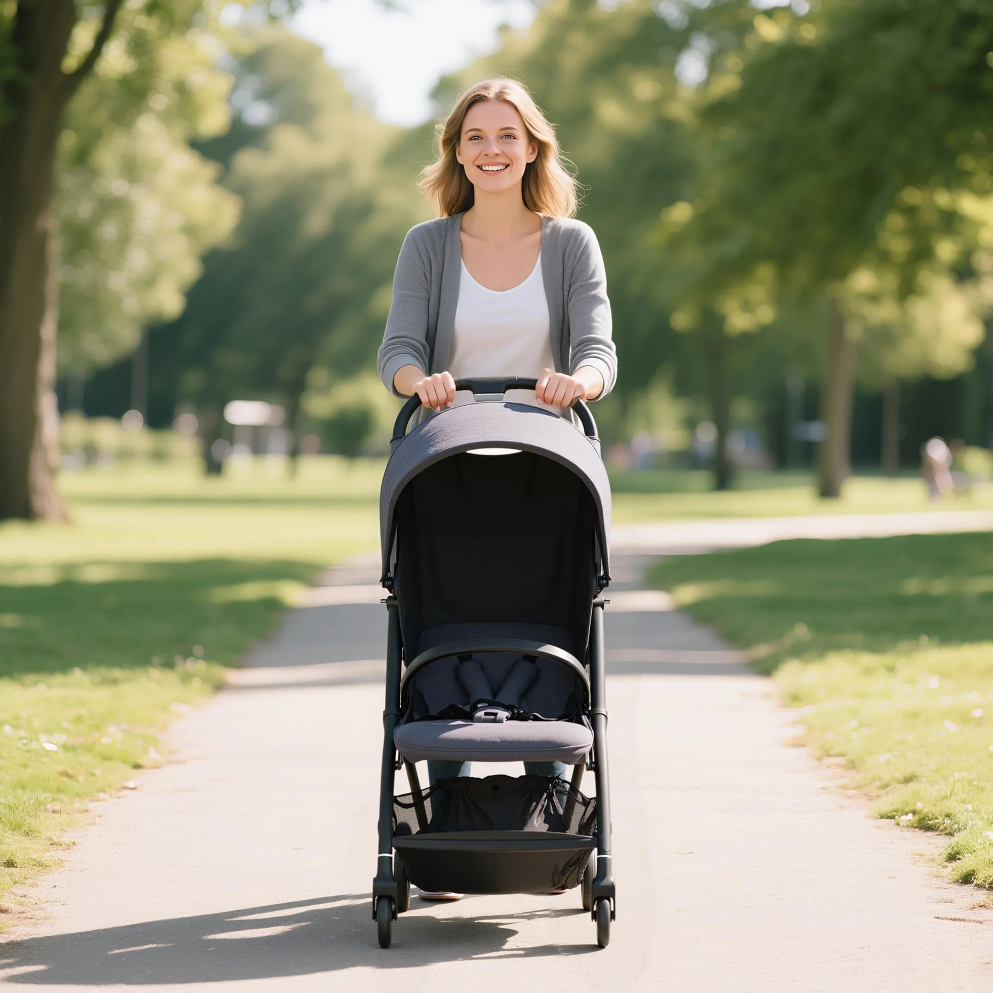 AIYAPLAY Passeggino Leggero Pieghevole 6,3kg per Bambini 0-3 Anni, Fino a 15 kg, Grigio
