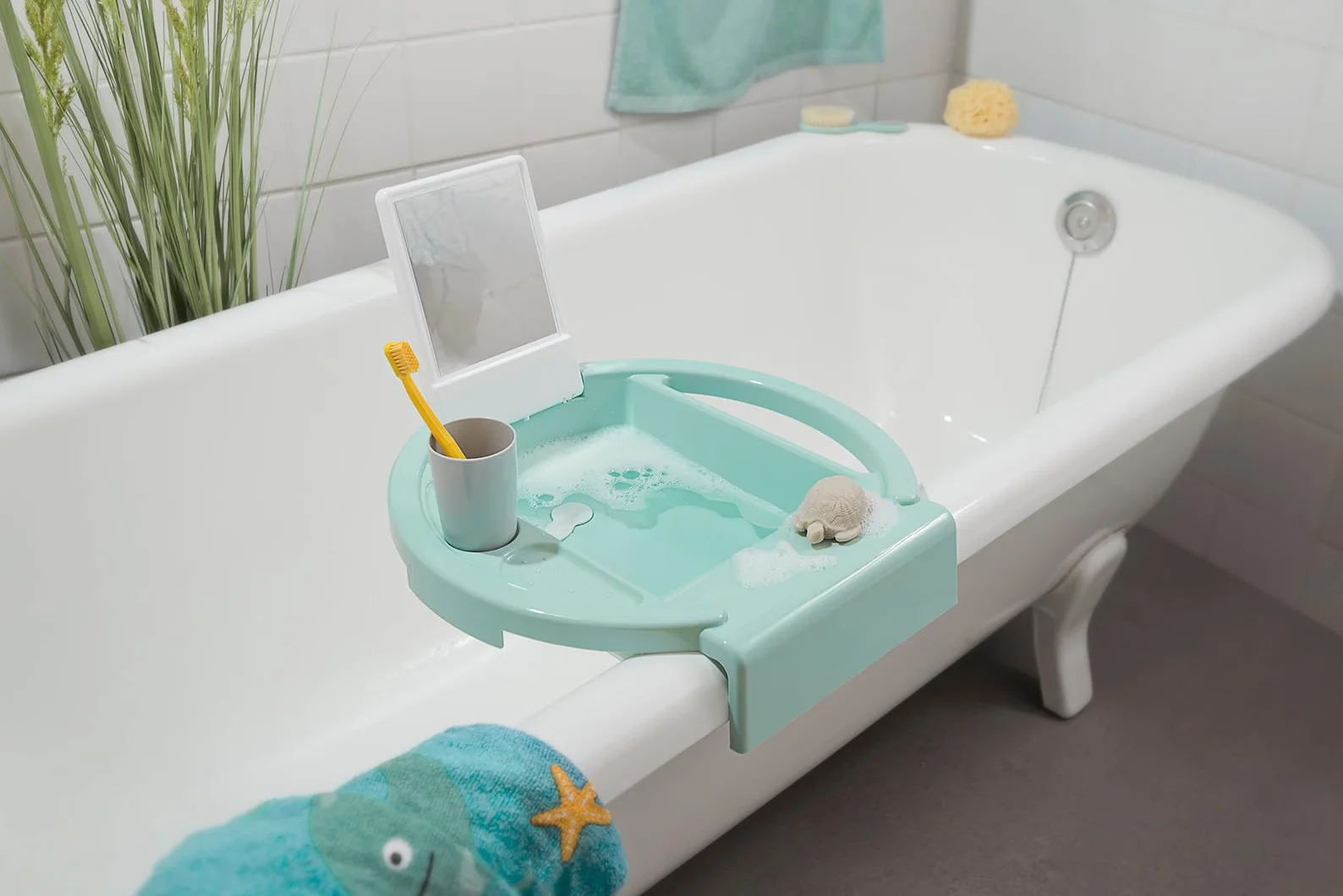 Rotho Babydesign Kiddy Wash Lavabo per bambini 38,7 x 38,2 x 10 cm Verde menta Swedish Green