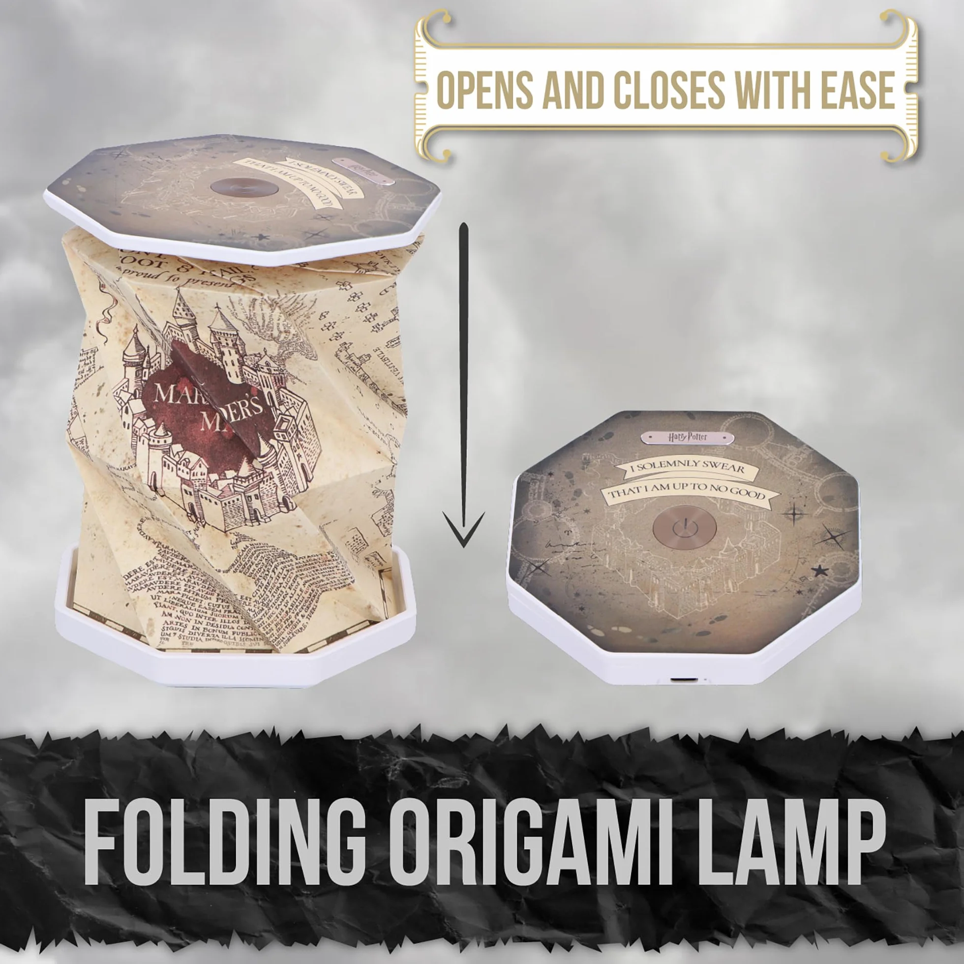 Nemesis Now Lampada a LED pieghevole da 21 cm, con funzione touch, ricaricabile USB-C, prodotto unico per i fan, regali e decorazioni per collezionisti, Harry Potter