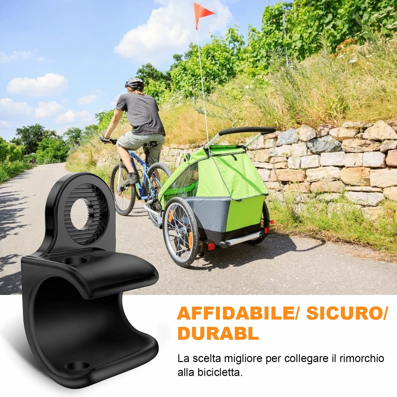 Attacco per rimorchio Thule Chariot per bicicletta, asse per rimorchi Thule