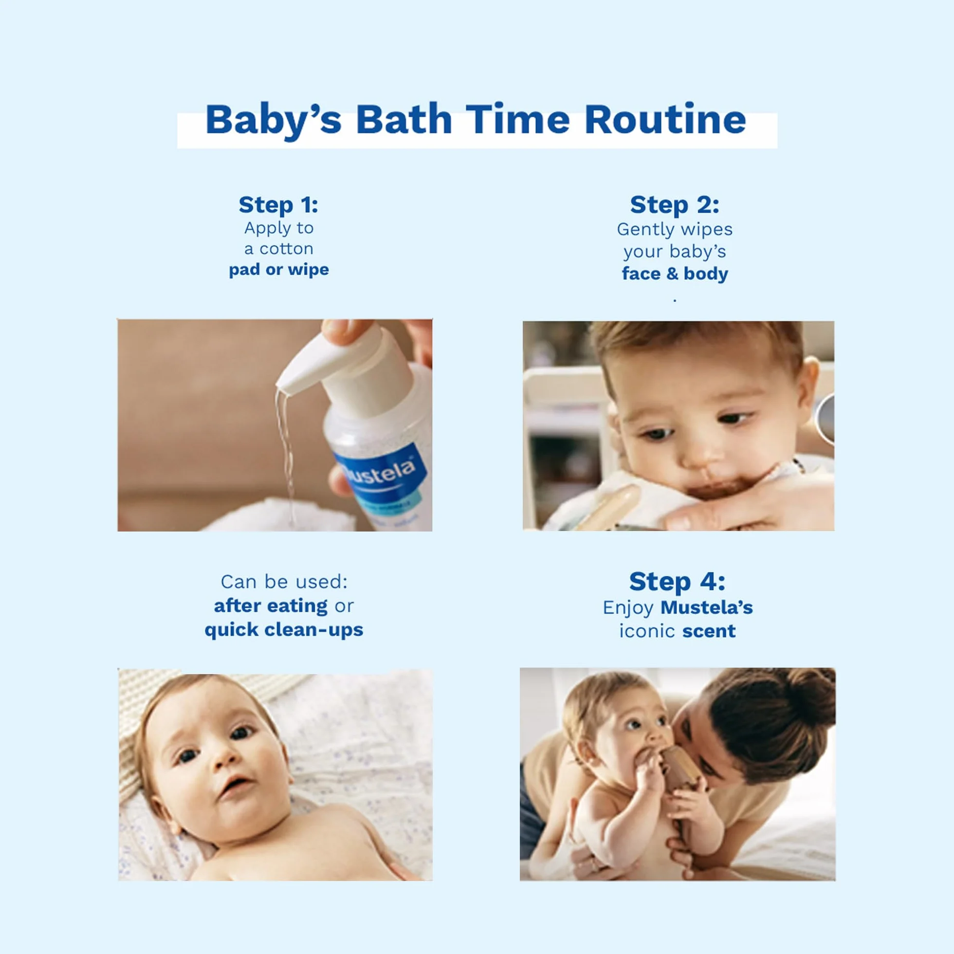 Mustela Latte di Toilette al Perseose d'Avocado BIO 200ml Deterge Senza Risciacquo 98% Ingredienti di Origine Naturale