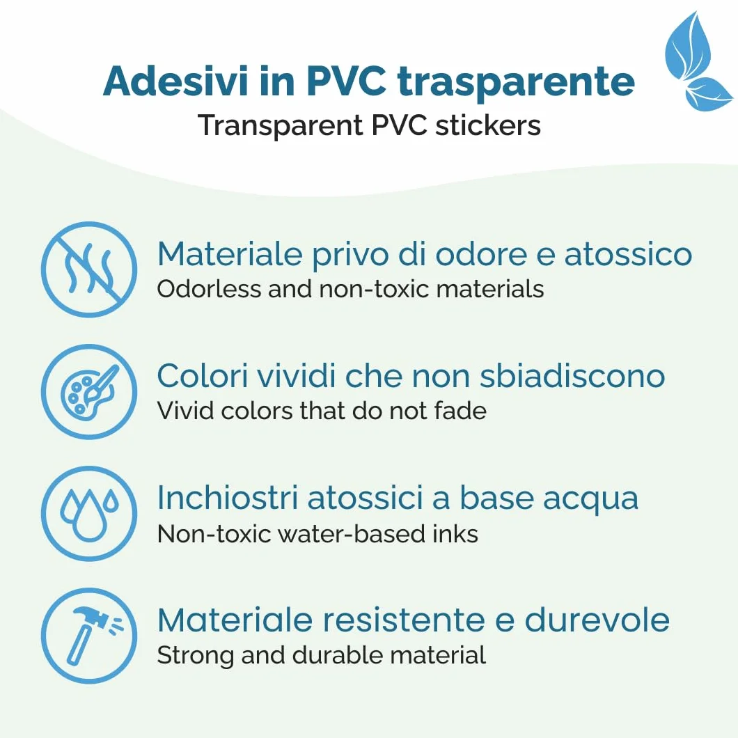 Adesivo Muro Cameretta Aforismi Bambini Piccolo Principe Decorazione Parete PVC Trasparente 2 Fogli 40x30 cm