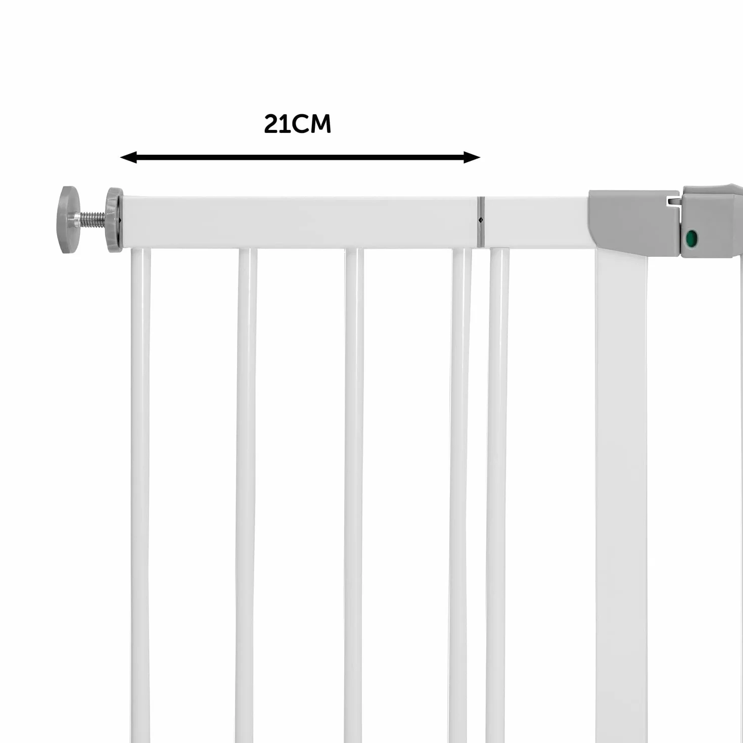 hauck Estensione Cancelletto per Bambini 21cm Open N Stop - Altezza 77cm Metallo Bianco