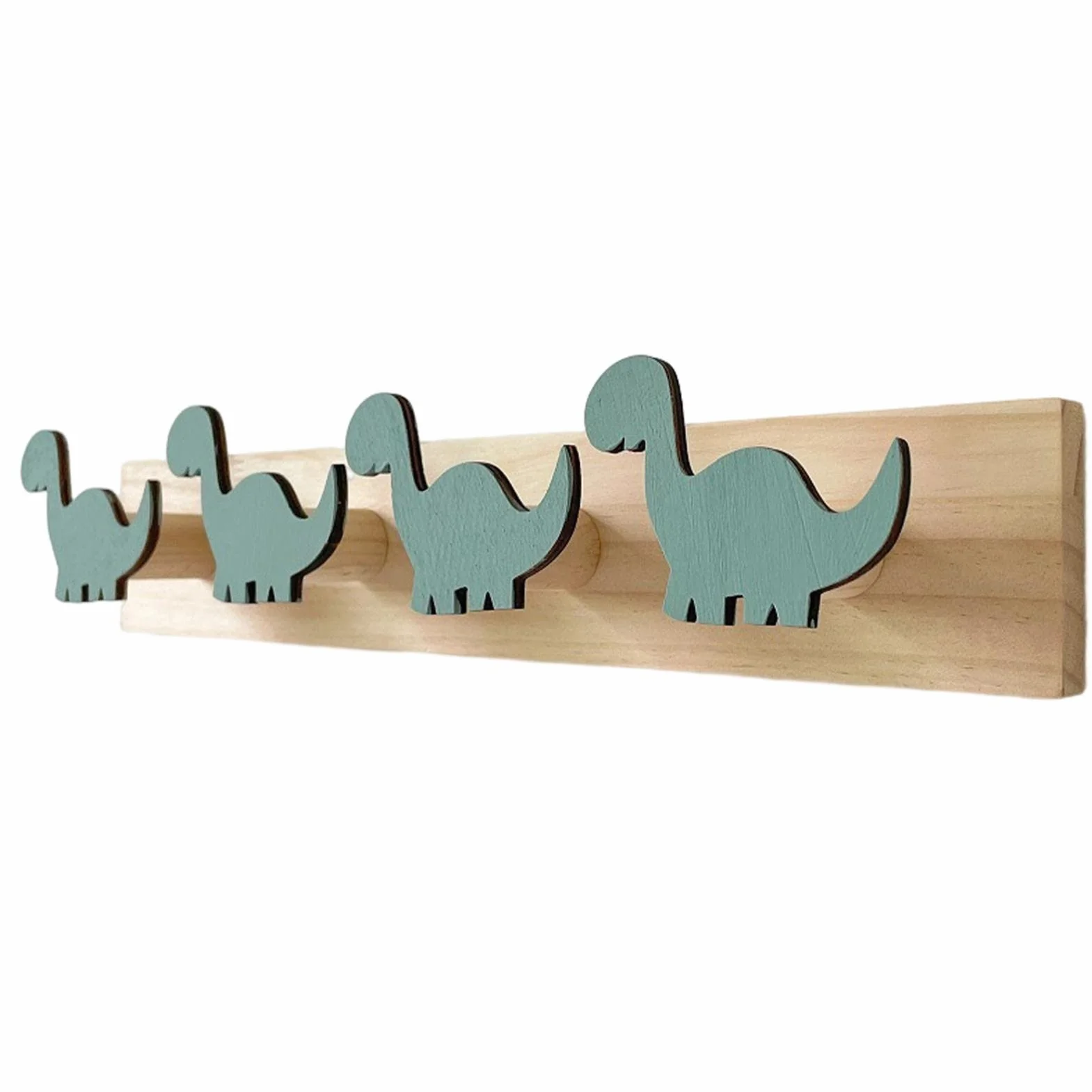 Attaccapanni da Muro Bambini in Legno con Dinosauro Appendiabiti per Cappelli Camera da Letto