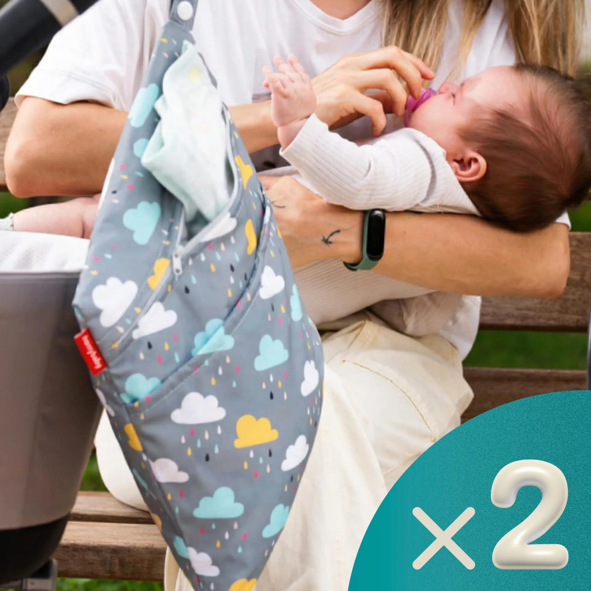 HOMYBABY Wet bag pannolini lavabili impermeabile borsetta ecologica porta costume bagnato