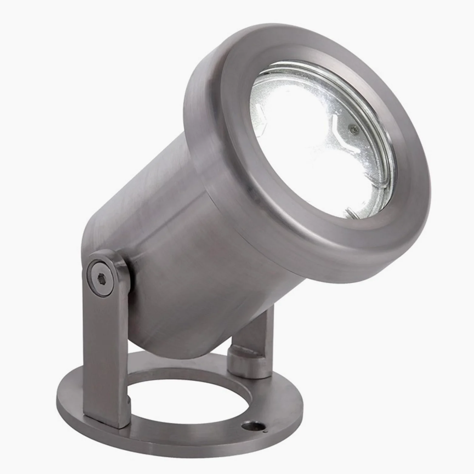 Luci della piscina, LED Underwater Spotlight 3W Low Power Stainless Steel RGB Fountain Water Feature Lamp Rotating Pool Spring(Warm White,2W)
