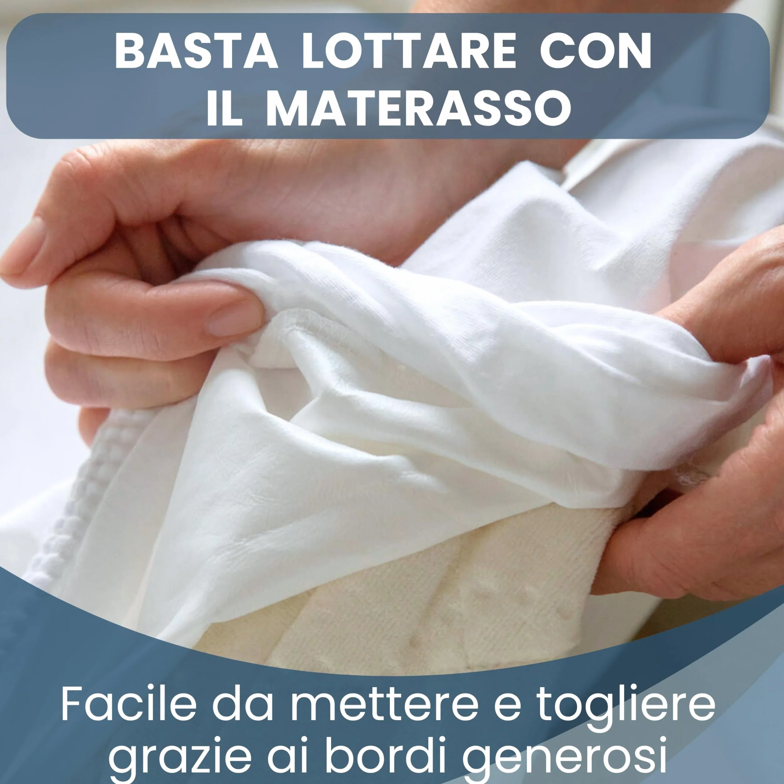 Bisoo Lenzuolo Magico Cotone Jersey Impermeabile 160x80 2 Pezzi Bianco Grigio OekoTex