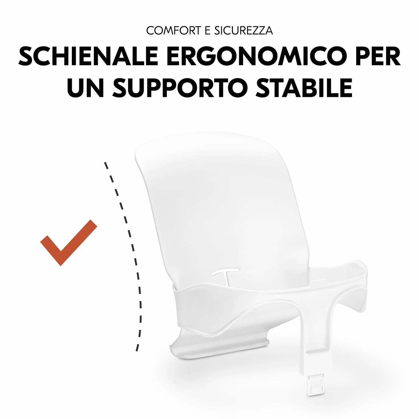 Hauck Highchair Baby Seat White Riduttore di Seduta per Seggioloni Alpha+ Beta+ Arketa 6-24 Mesi Schienale Ergonomico Larghezza Regolabile Plastica Resistente
