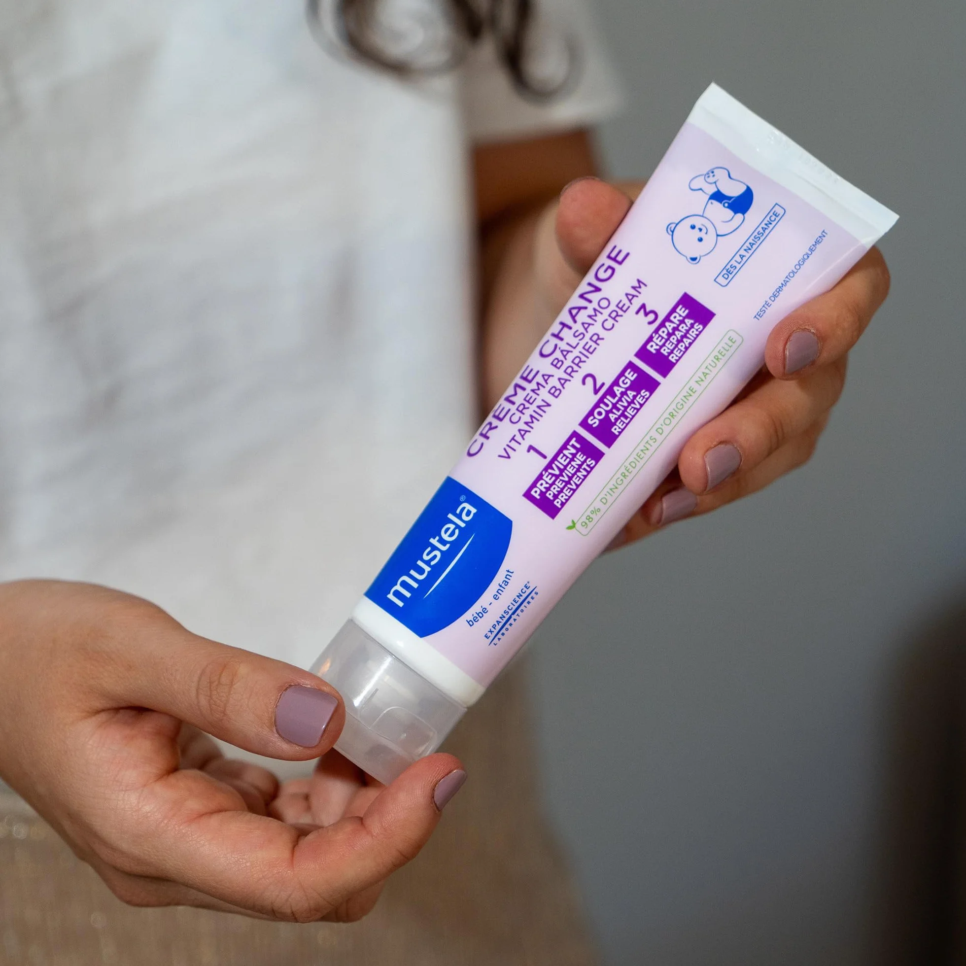 Mustela Pasta Cambio Crema Pannolino con Perseose d'Avocado BIO 150ml - Previene e Lenisce Arrossamenti 98% Ingredienti Naturali