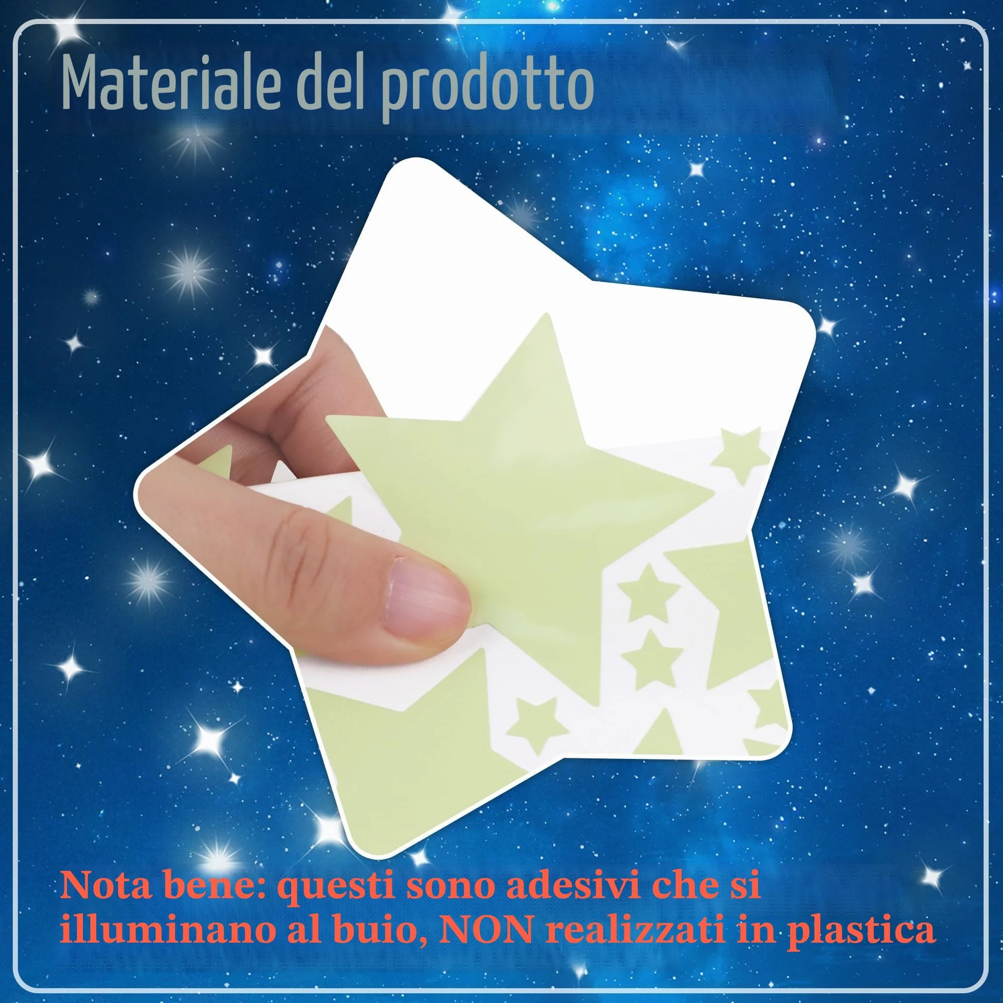 Adesivi Murali Stelle Fluorescenti 512 Pezzi Decorazione per Cameretta