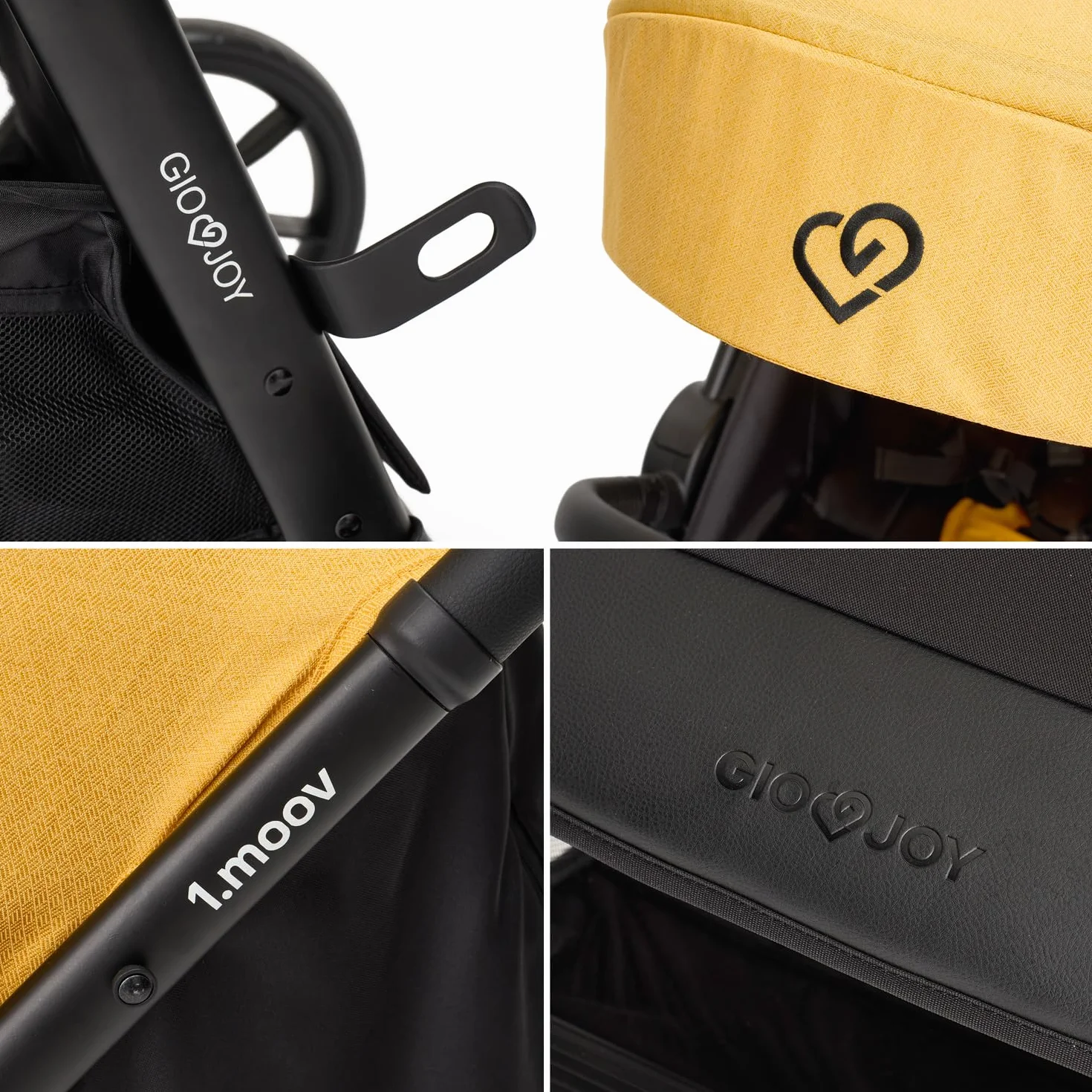 Moov Passeggino Leggero Nero Compatto Ruote Ammortizzate