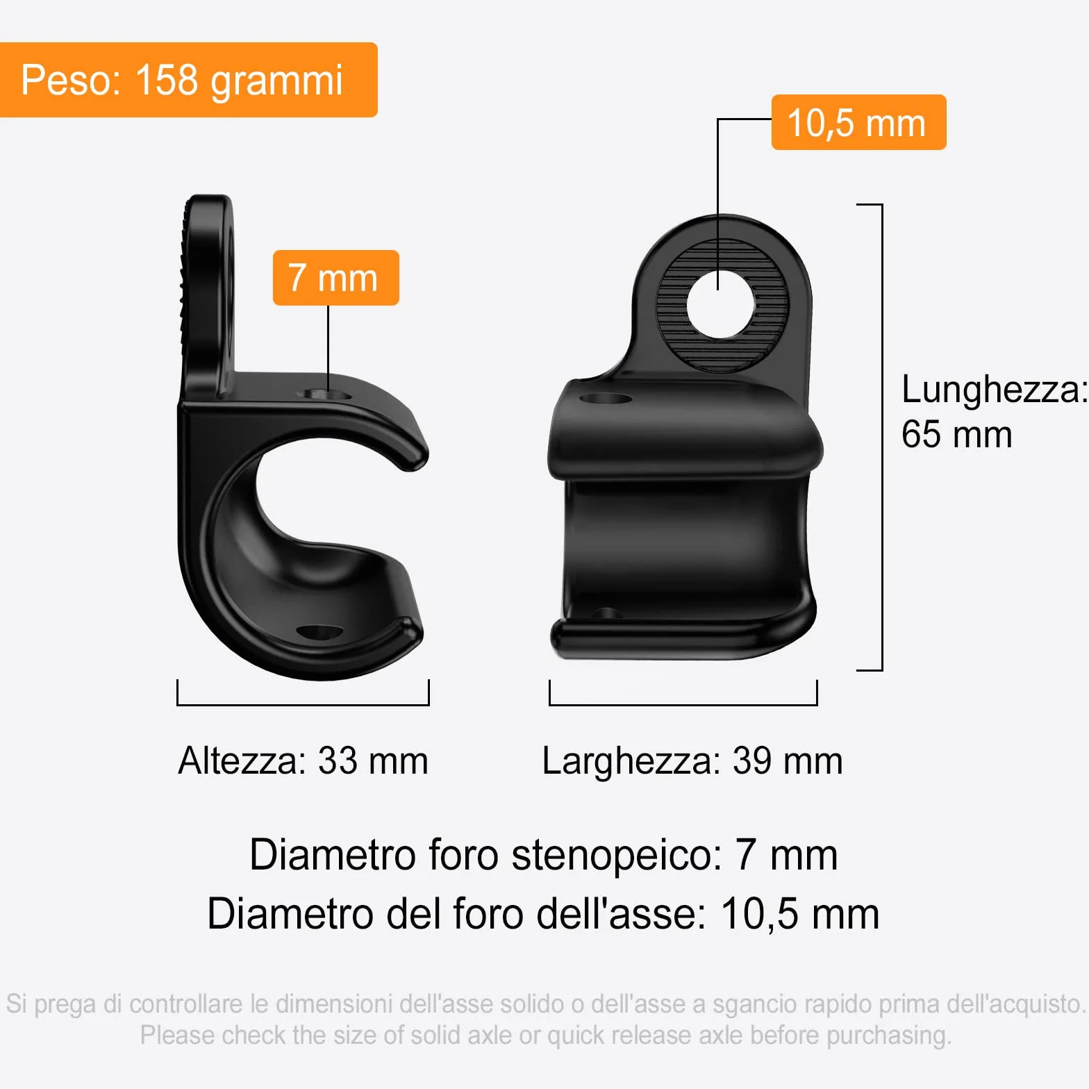 Attacco per rimorchio Thule Chariot per bicicletta, asse per rimorchi Thule