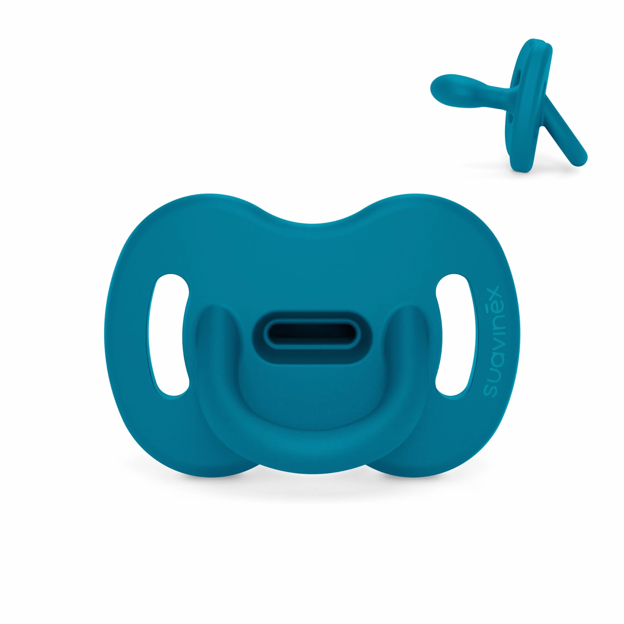 Suavinex Ciuccio Tutto in Silicone per Bambini 6/18 Mesi Tettarella Fisiologica Sx Pro Blu Oceno